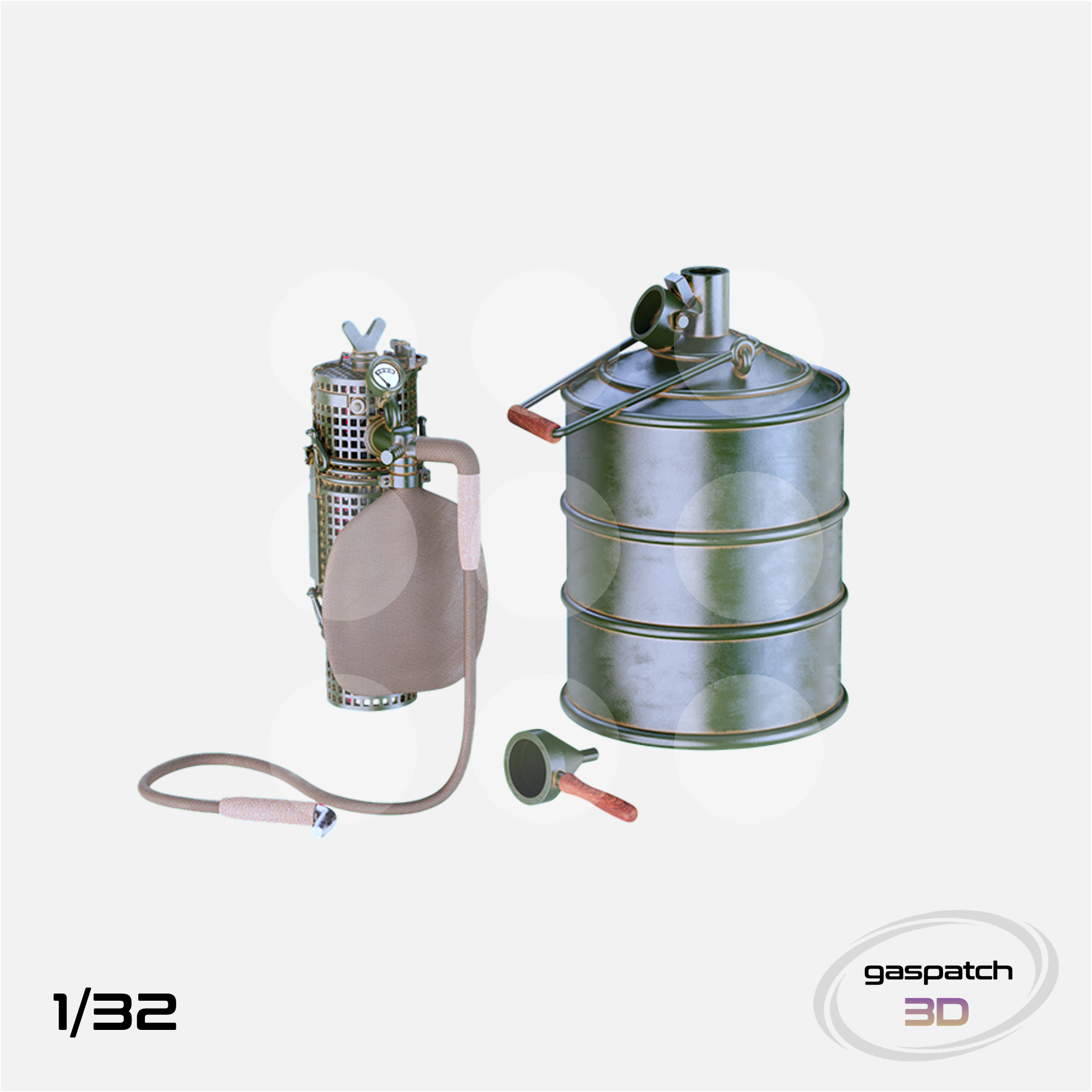 Gaspatch Models - WWI German Oxygen Generator A&H Small - 1/32 scale - 23-32318 - Gothaforce