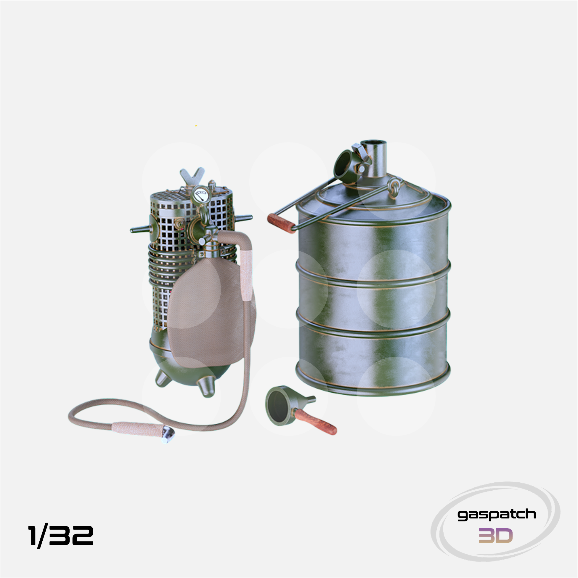 Gaspatch Models - WWI German Oxygen Generator A&H Medium - 1/32 scale - 23-32319 - Gothaforce