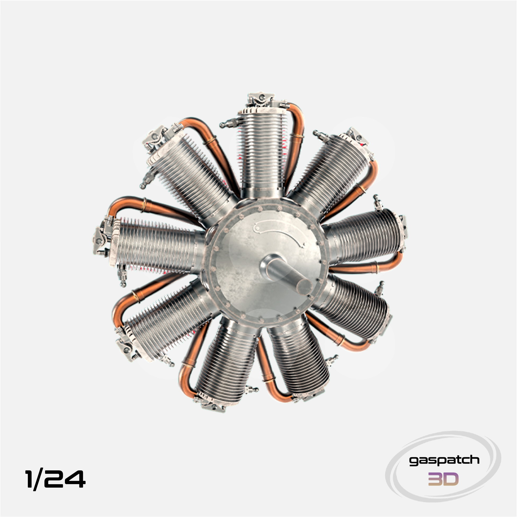 Gaspatch Models - Le Rhone 9J Engine - 1/24 scale - 25-24360 - Gothaforce