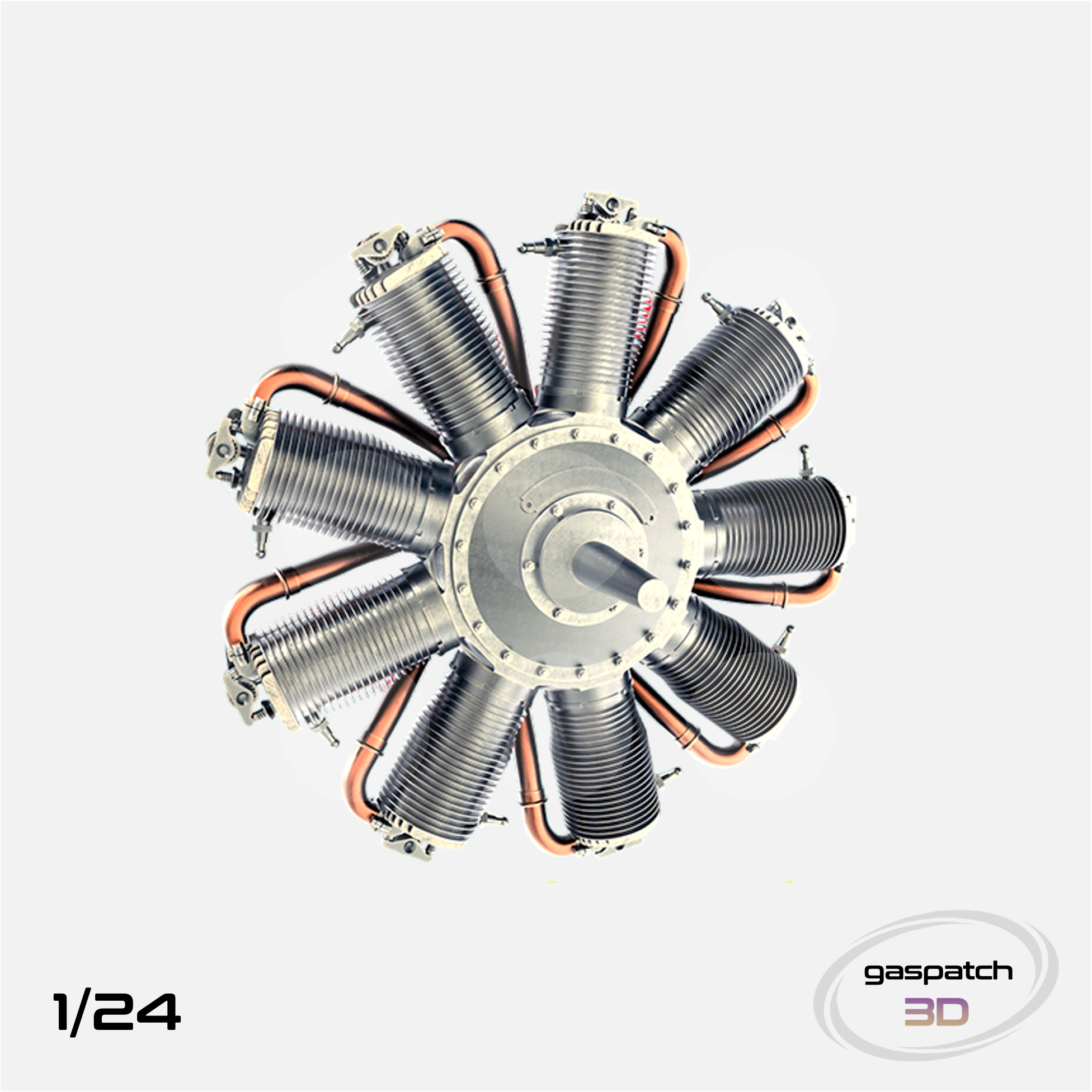 Gaspatch Models - Oberursel U.II Engine - 1/24 scale - 25-24361 - Gothaforce