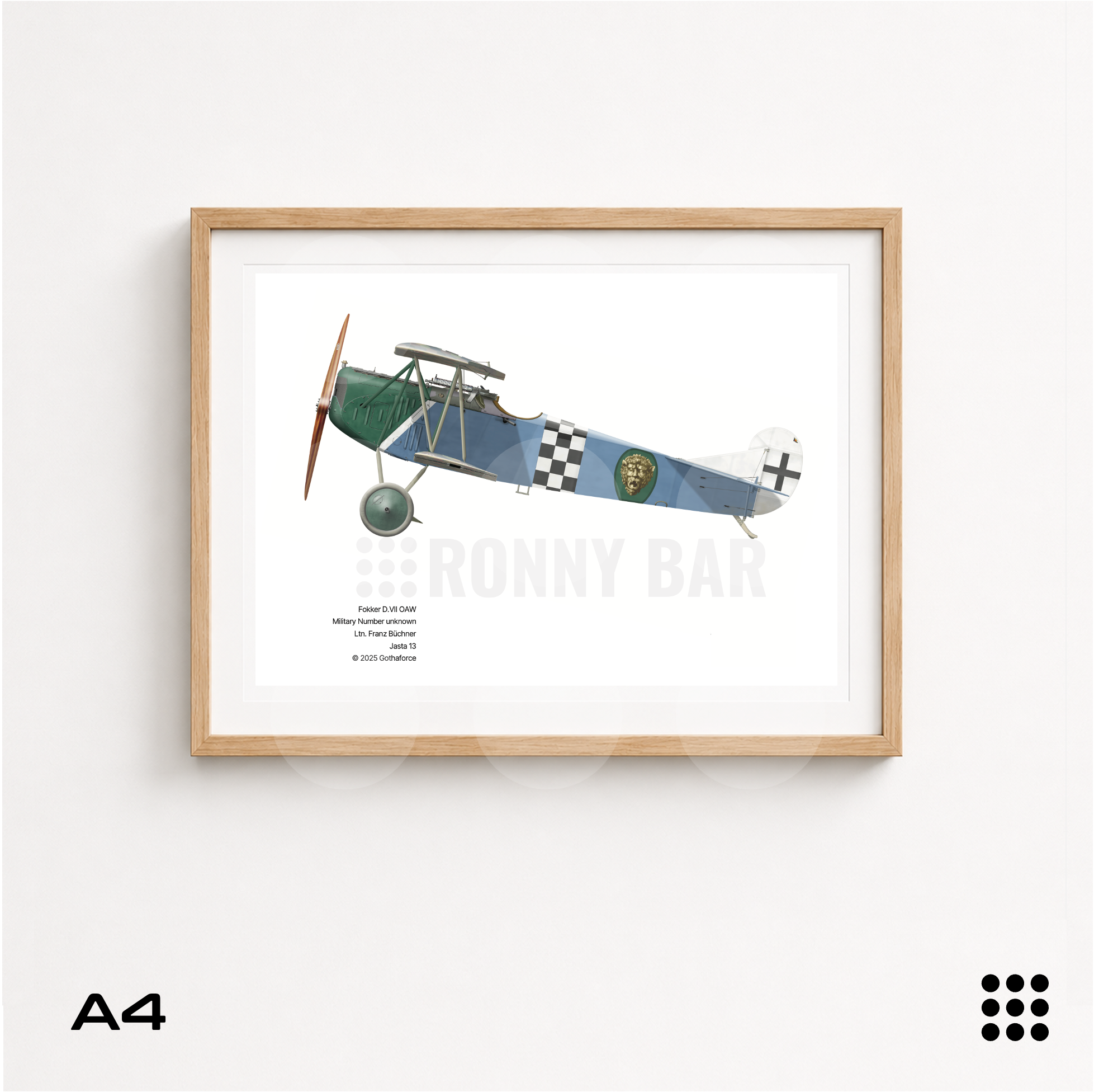 Gothaforce - A4 Aviation Profile Fokker DVII OAW Franz Büchner - GFAPA4P00103 - Gothaforce