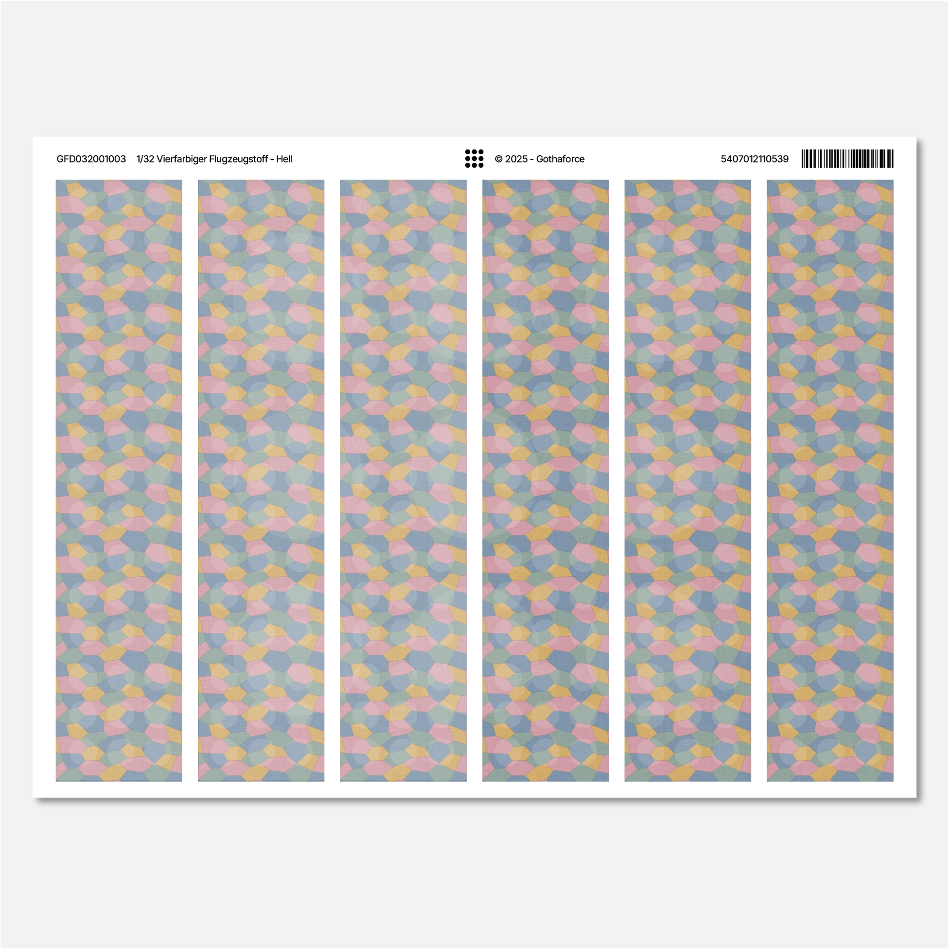 Gothaforce - Vierfarbiger Flugzeugstoff Hell (4 Colour Lozenge Lower) - 1/32 scale - GFD032001003