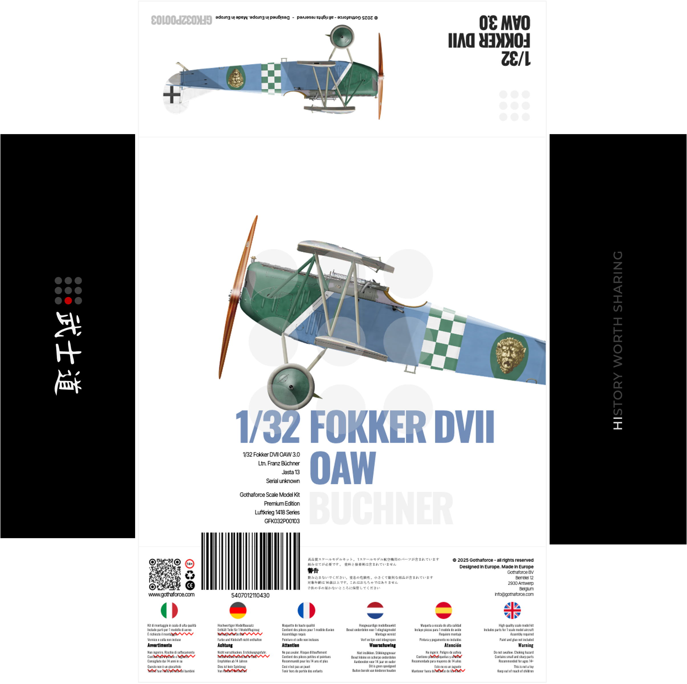 Gothaforce - Fokker D.VII OAW 3.0 Franz Büchner - Premium Edition - 1/32 scale - GFK032P00103