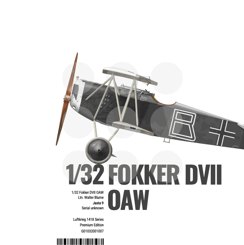 Gothaforce - Fokker D.VII OAW 3.0 Walter Blume - Premium Edition - 1/32 scale - GFK032P00105