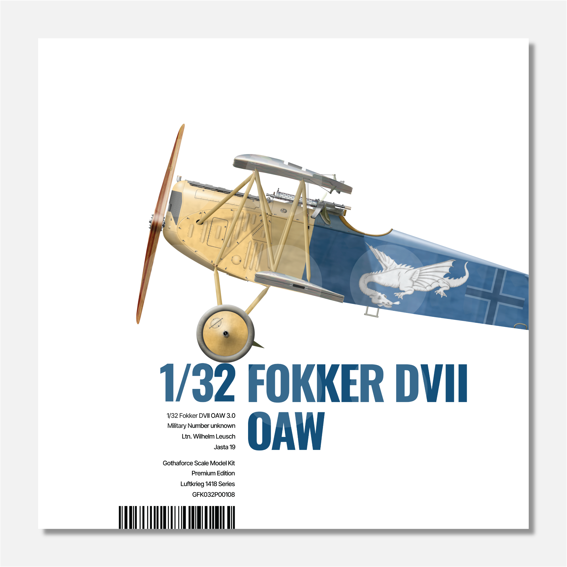 1/32 Fokker DVII OAW 3.0 Wilhelm Leusch
