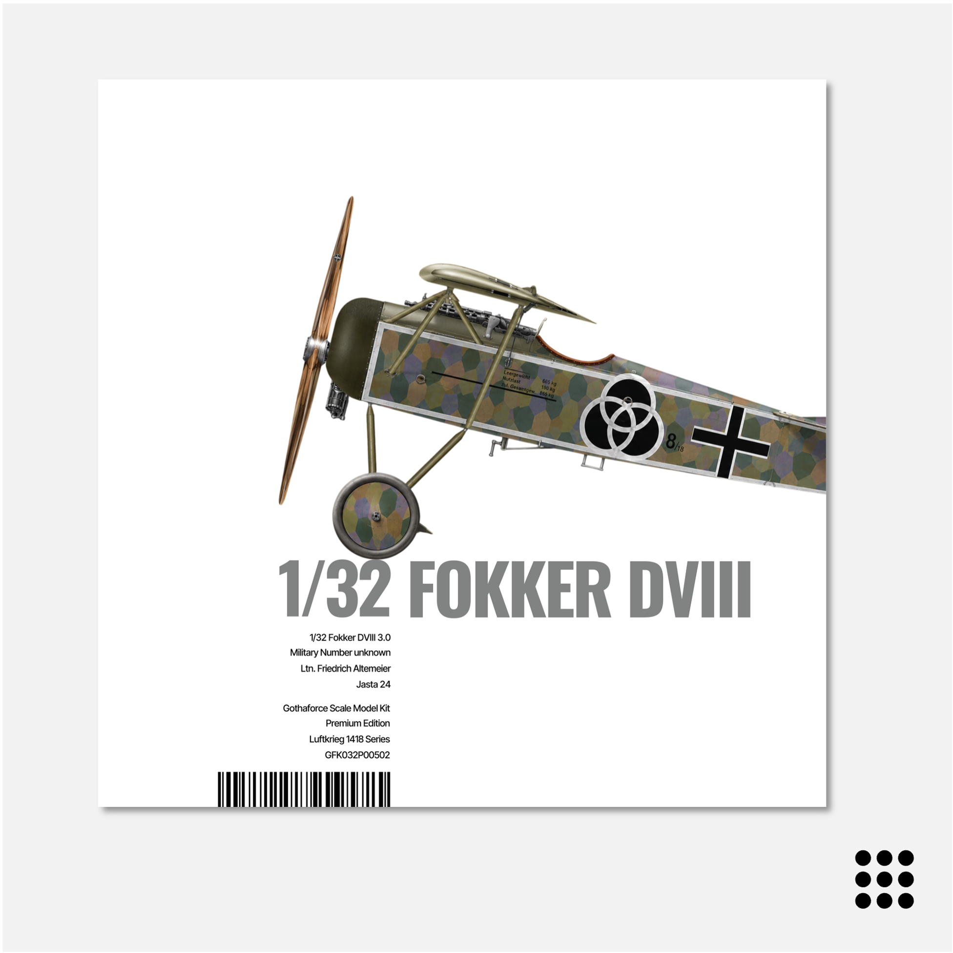 1/32 Fokker EV 3.0 Friedrich Altemeier - Reservation