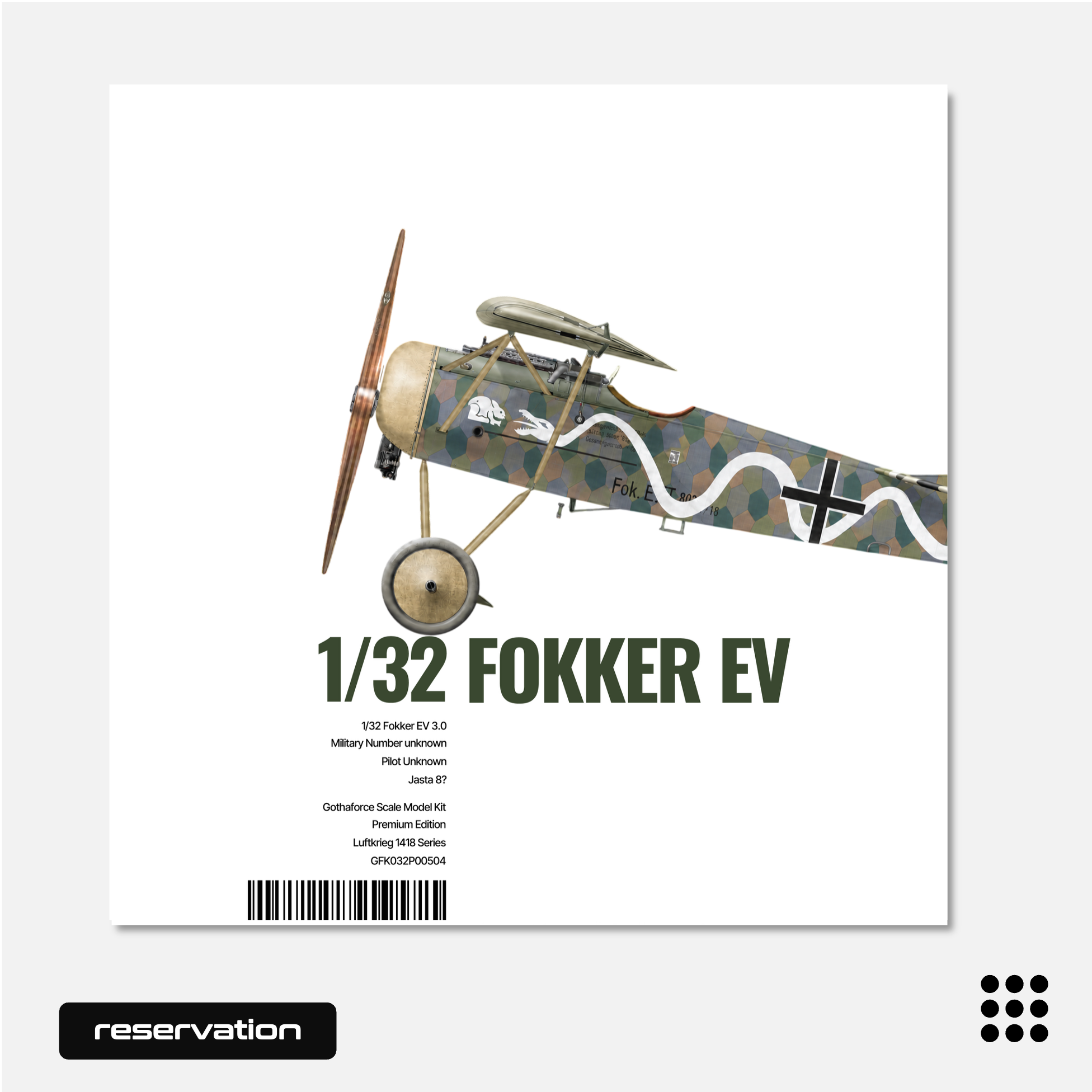 1/32 Fokker EV 3.0 Snake - Reservation