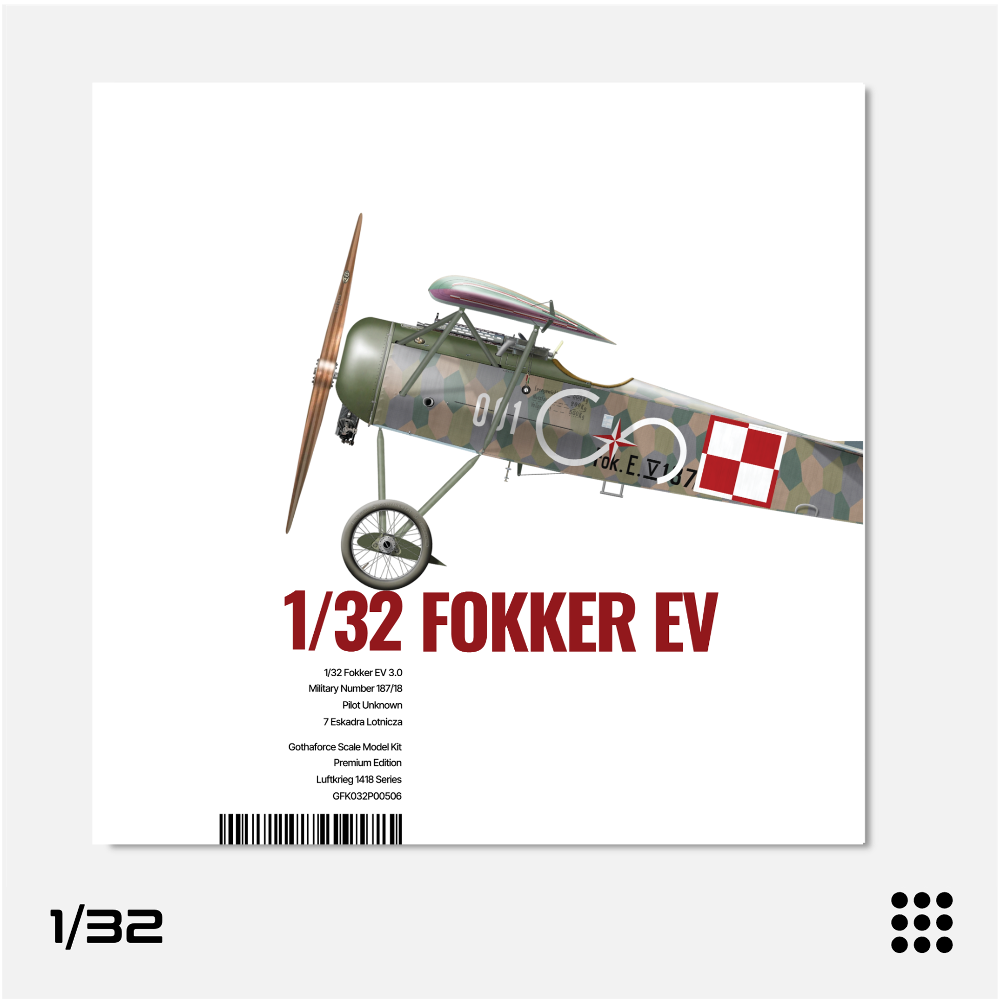 1/32 Fokker EV 3.0 187/18 - 7 Eskadra Lotnicza