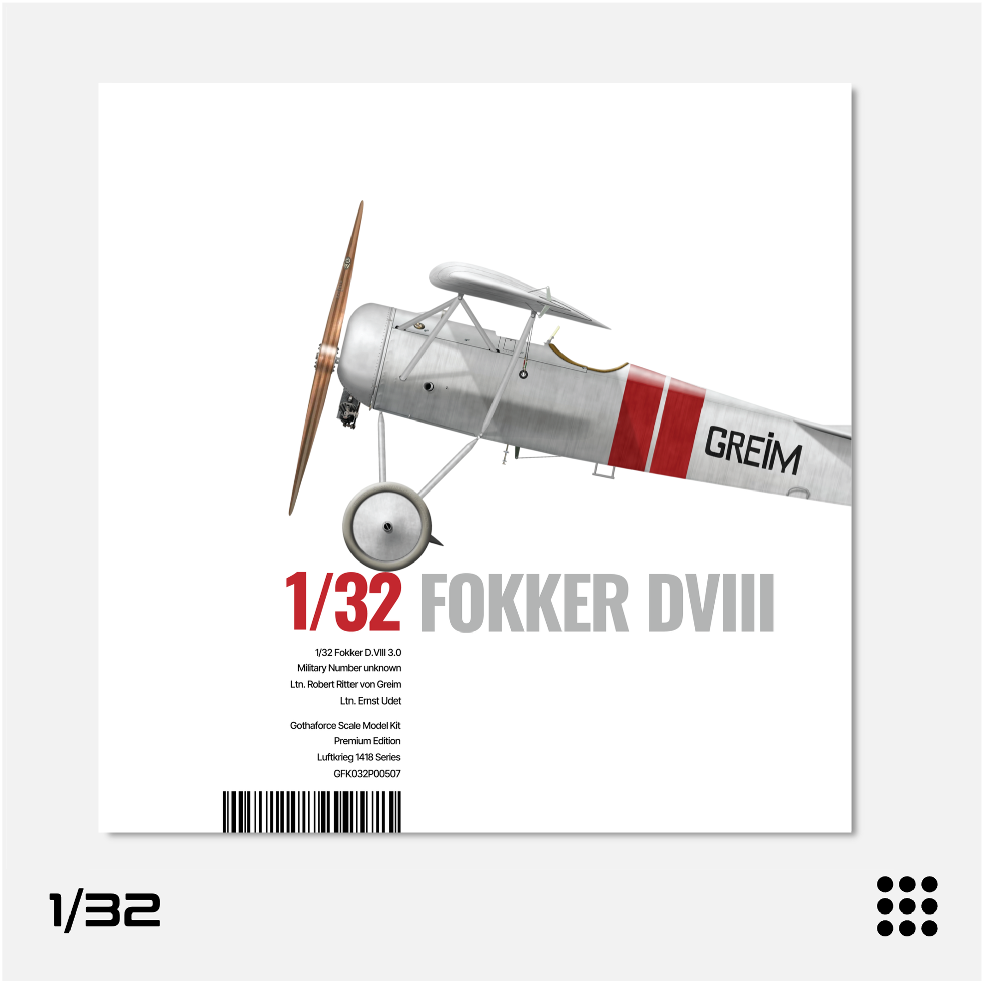 1/32 Fokker EV 3.0 Greim / Udet - Reservation