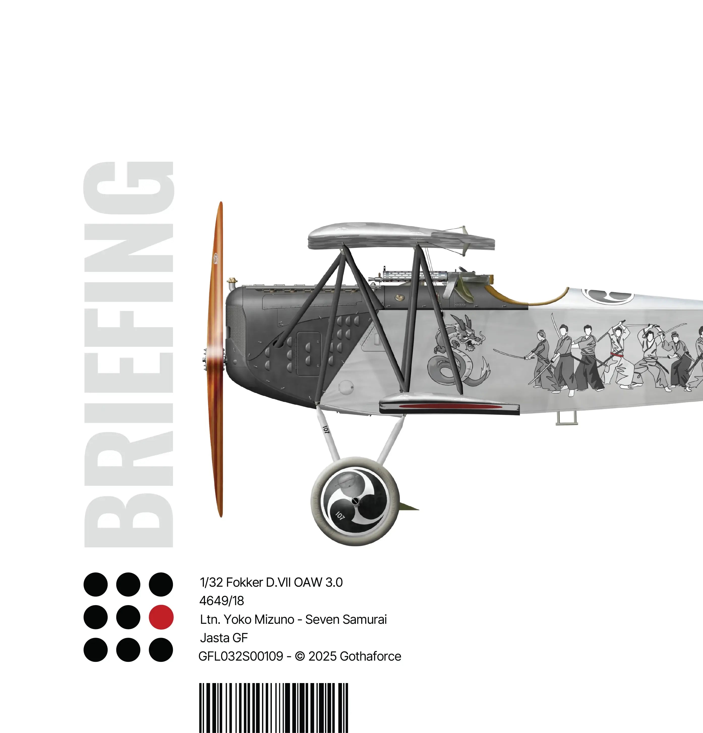 Gothaforce - Briefing 1/32 Fokker D.VII OAW 3.0 Seven Samurai - 1/32 scale - GFL032S00109