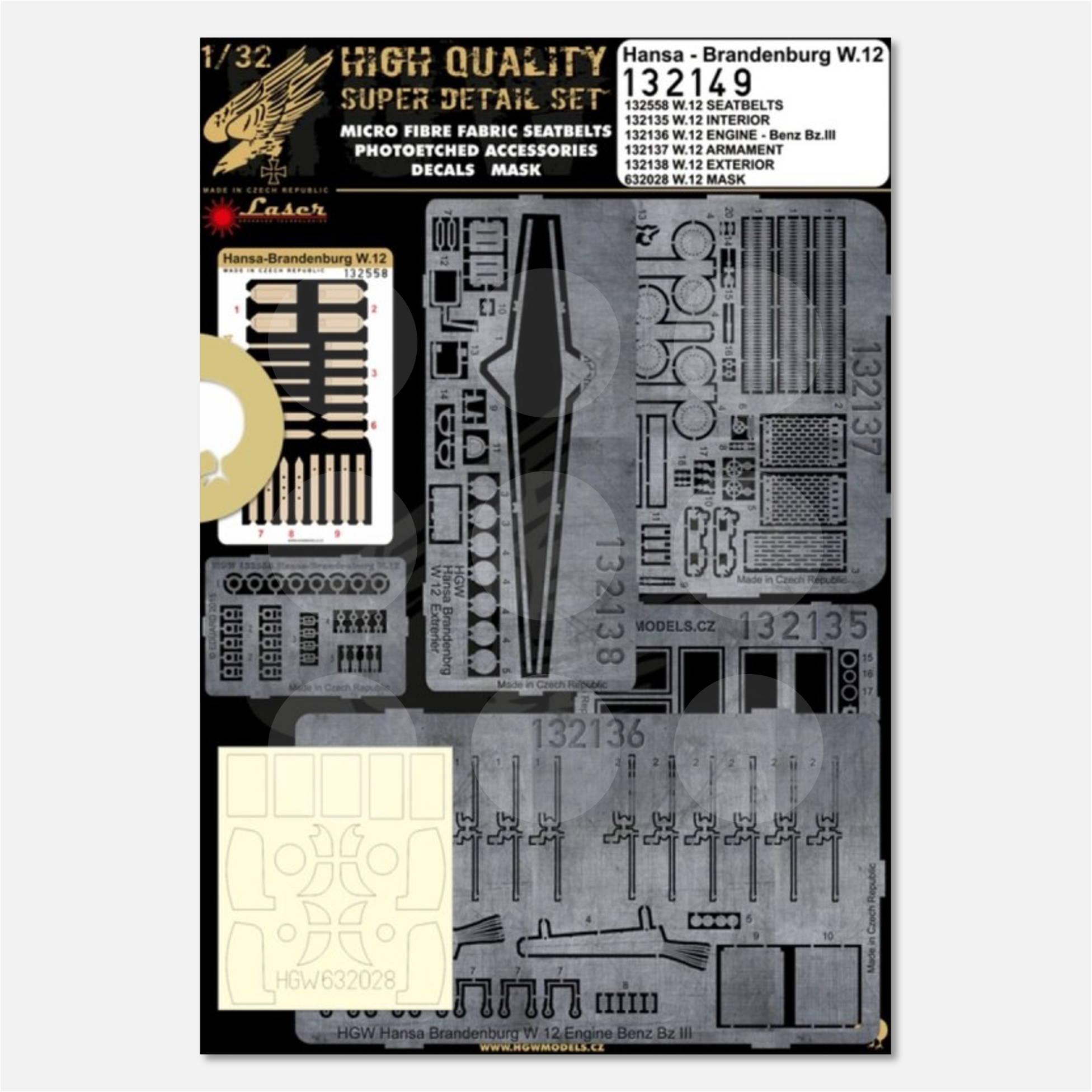 1/32 Super Detail Set Hansa Brandenburg W.12