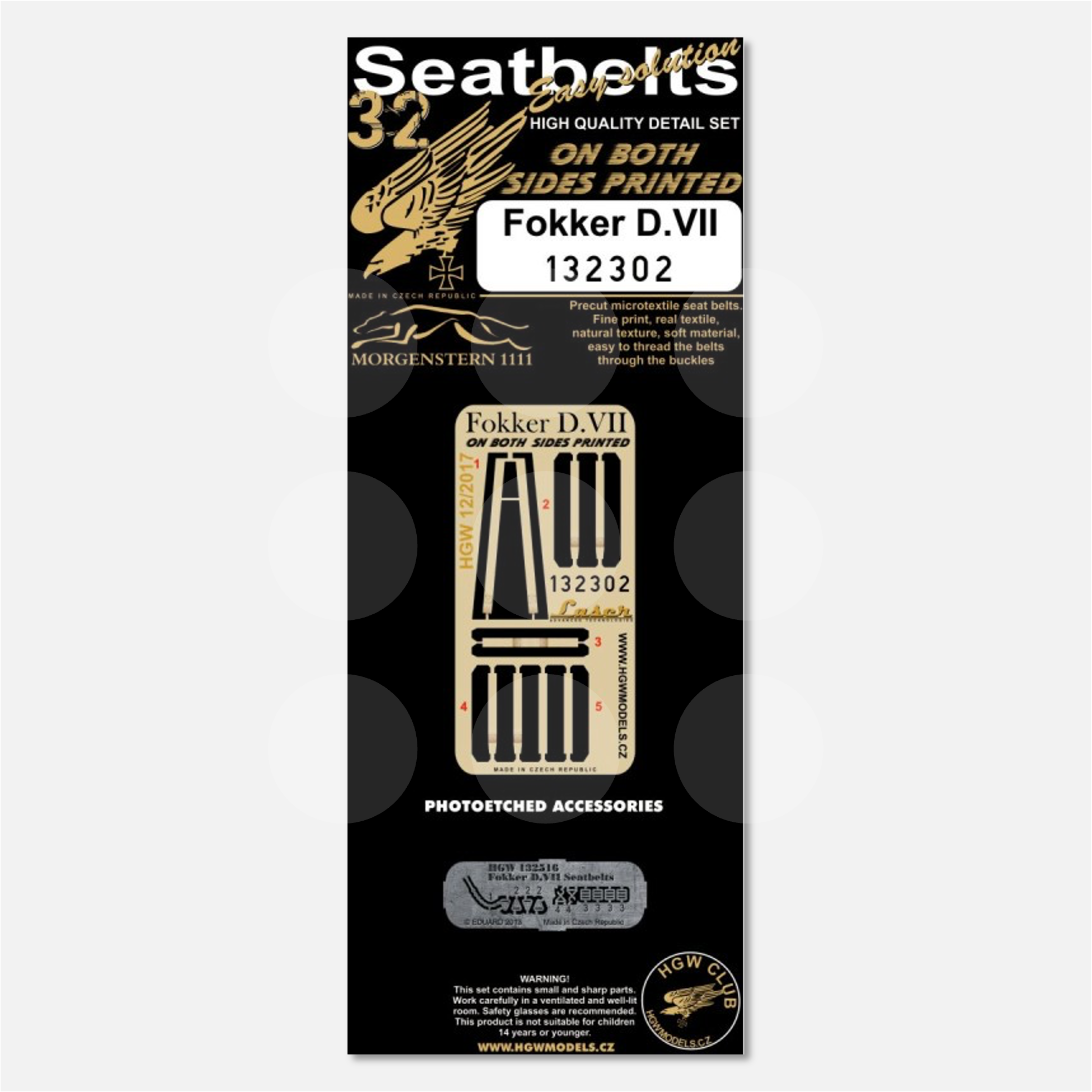 1/32 Double-sided Seatbelts Fokker D.VII