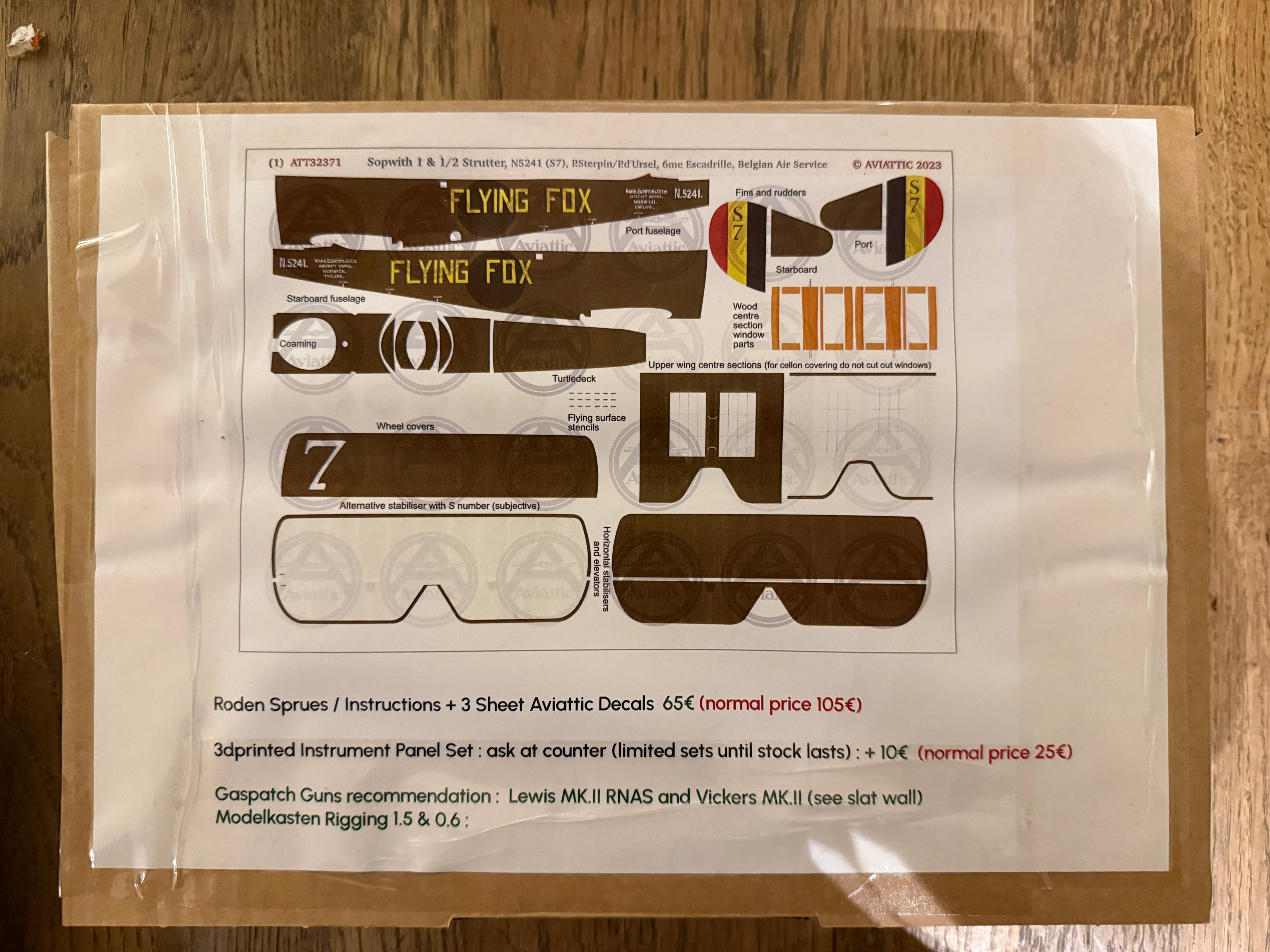 Sopwith 1 & 1/2 Strutter Belgian Flying Fox