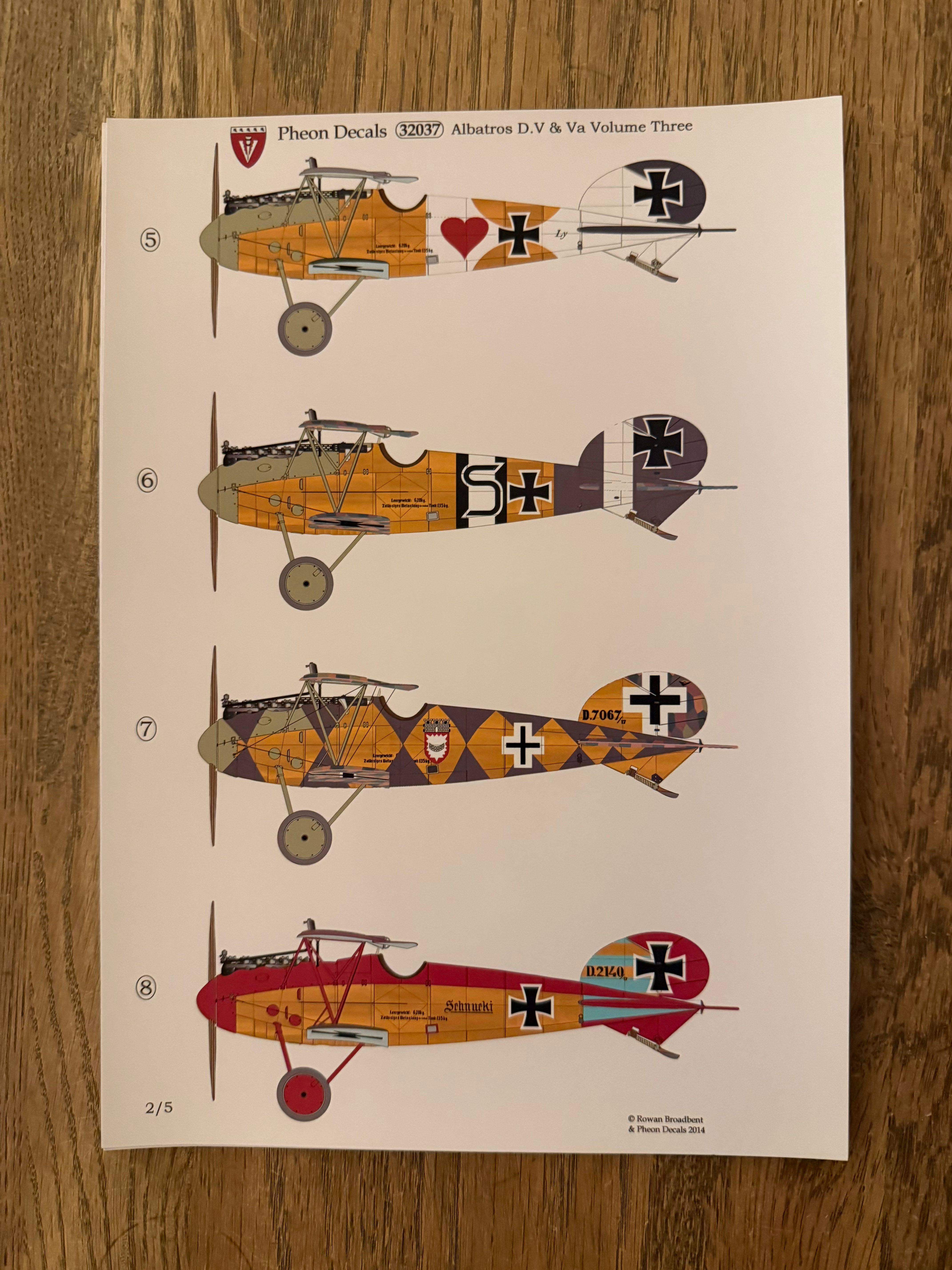 Pheon Decals Glossy Pack Albatros DV(a)