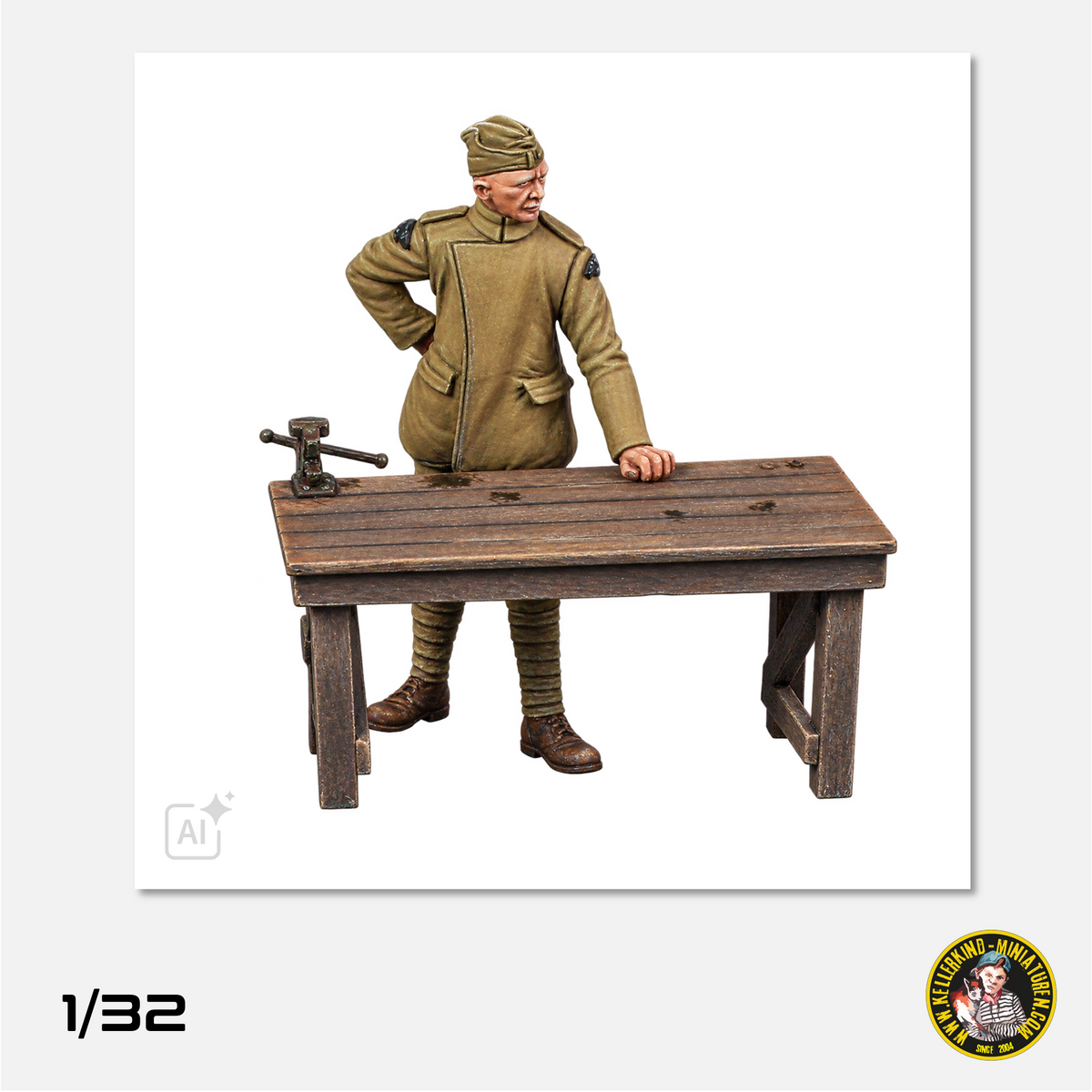 1/32 RFC mechanic at the workbench