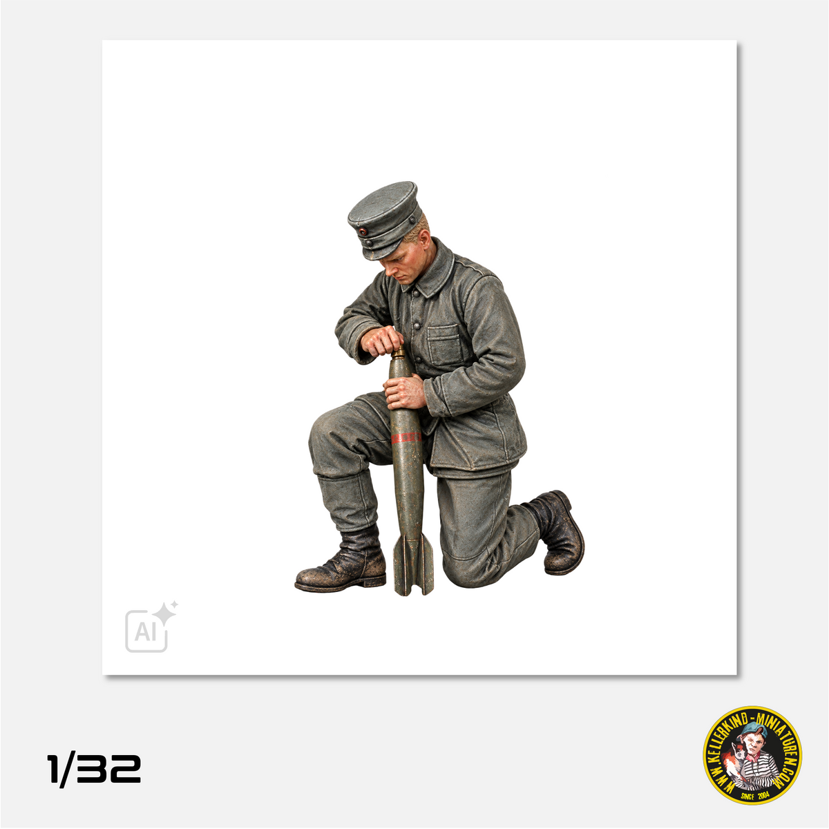 1/32 German mechanic with 12,5kg PuW bomb