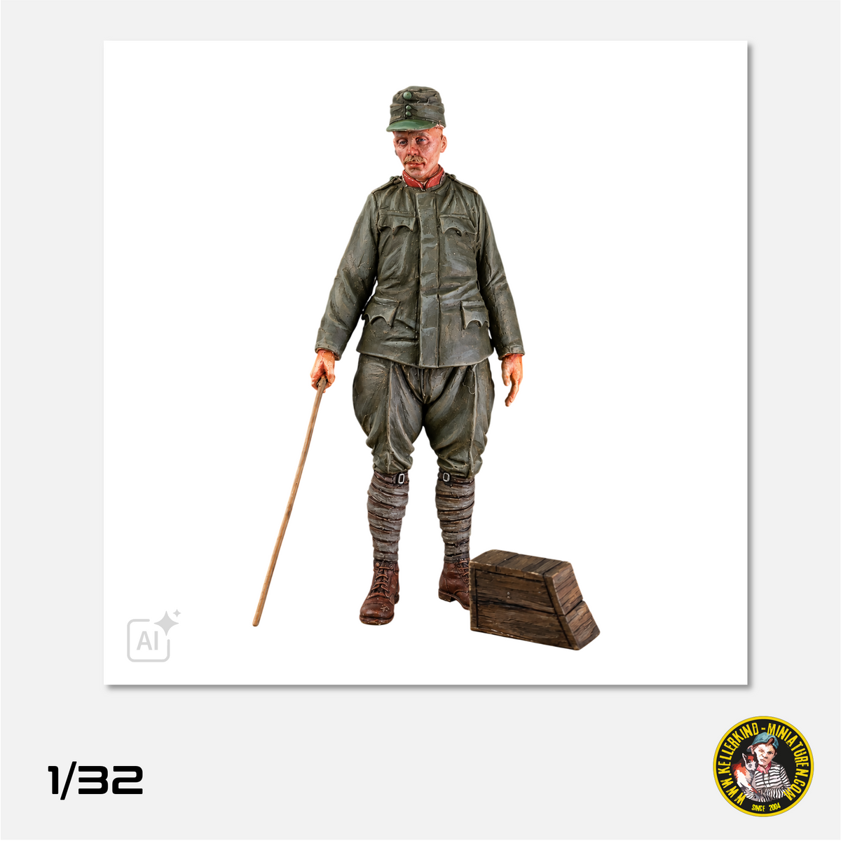 1/32 KuK mechanic with wheel chock