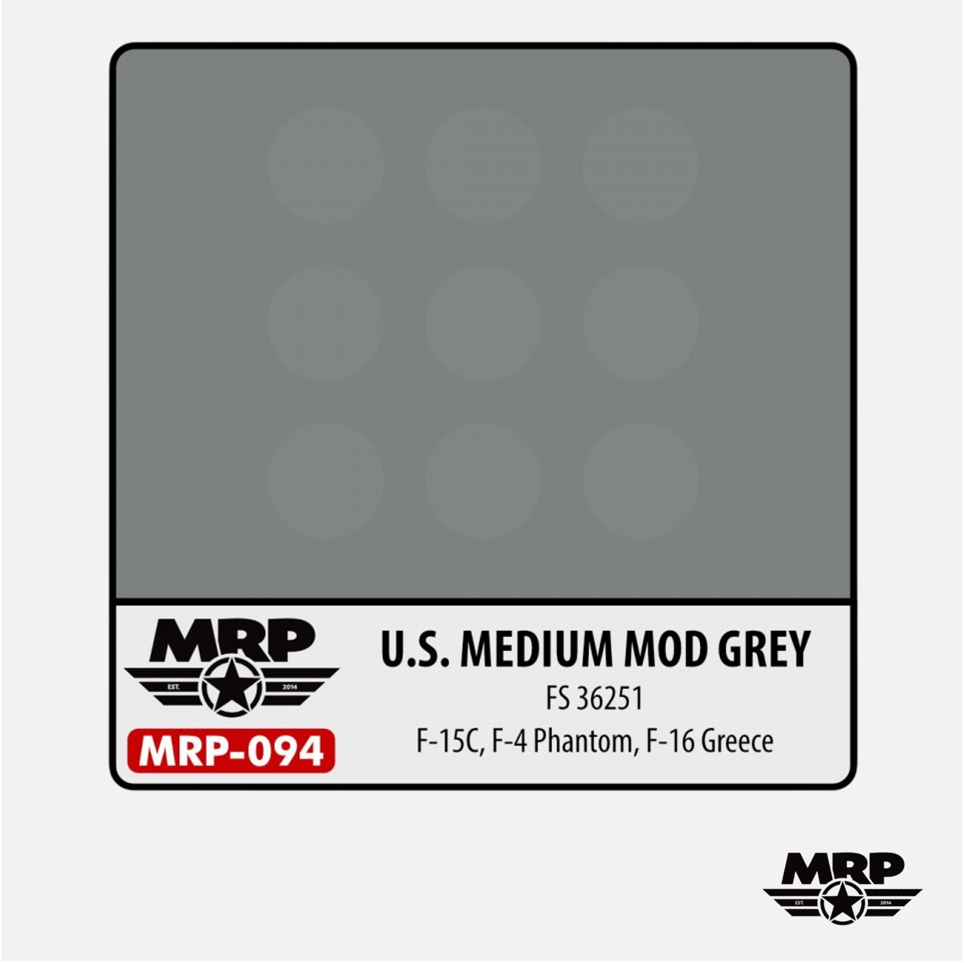 U.S. Medium Mod Grey - FS 36251 - F-15C, F-14 Phantom, F-16 Greece