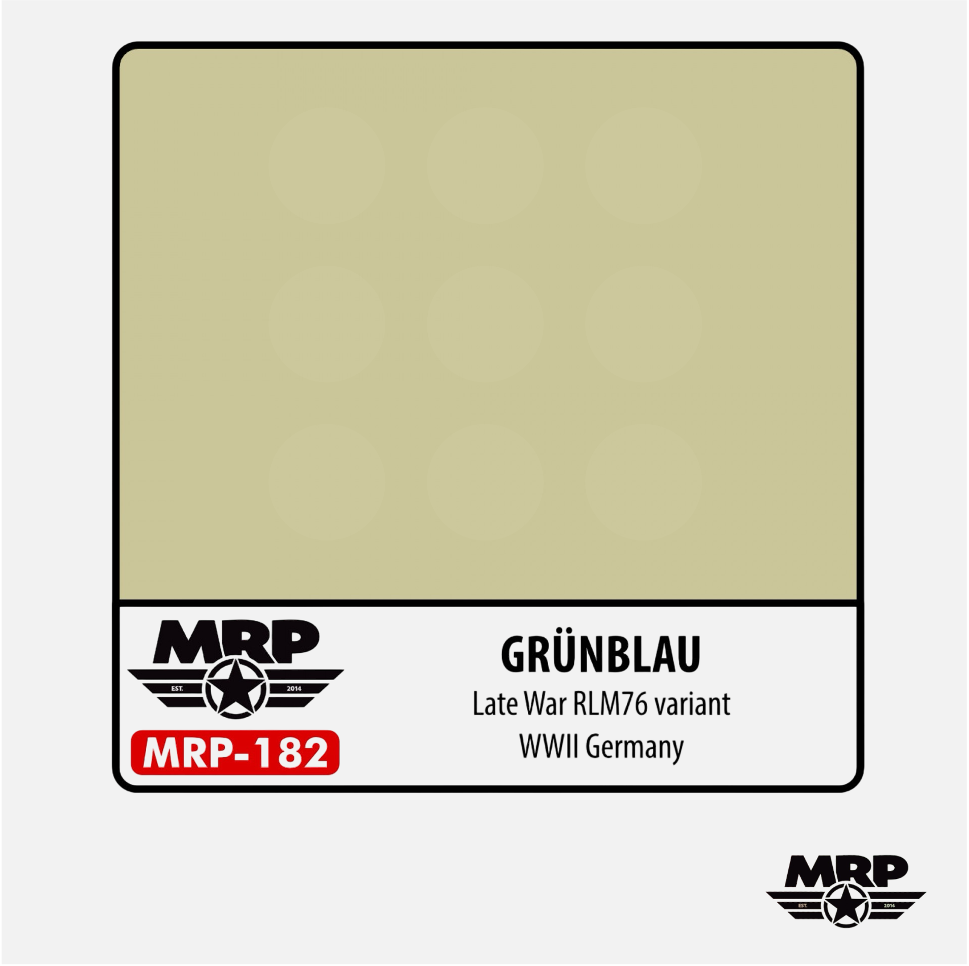 Mr.Paint - Acrylic Lacquer Paint - Grünblau Late War RLM76 variant WWII Germany - MRP-182 - Gothaforce