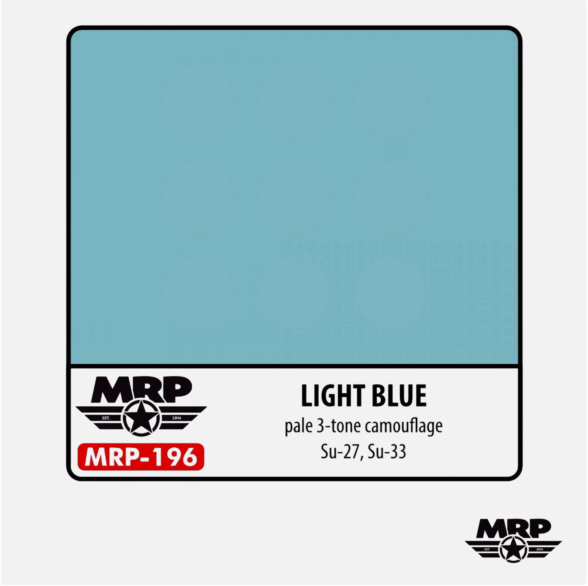 Mr.Paint - Acrylic Lacquer Paint - Light Blue pale 3-tone camouflage Su-27, Su-33 - MRP-196 - Gothaforce