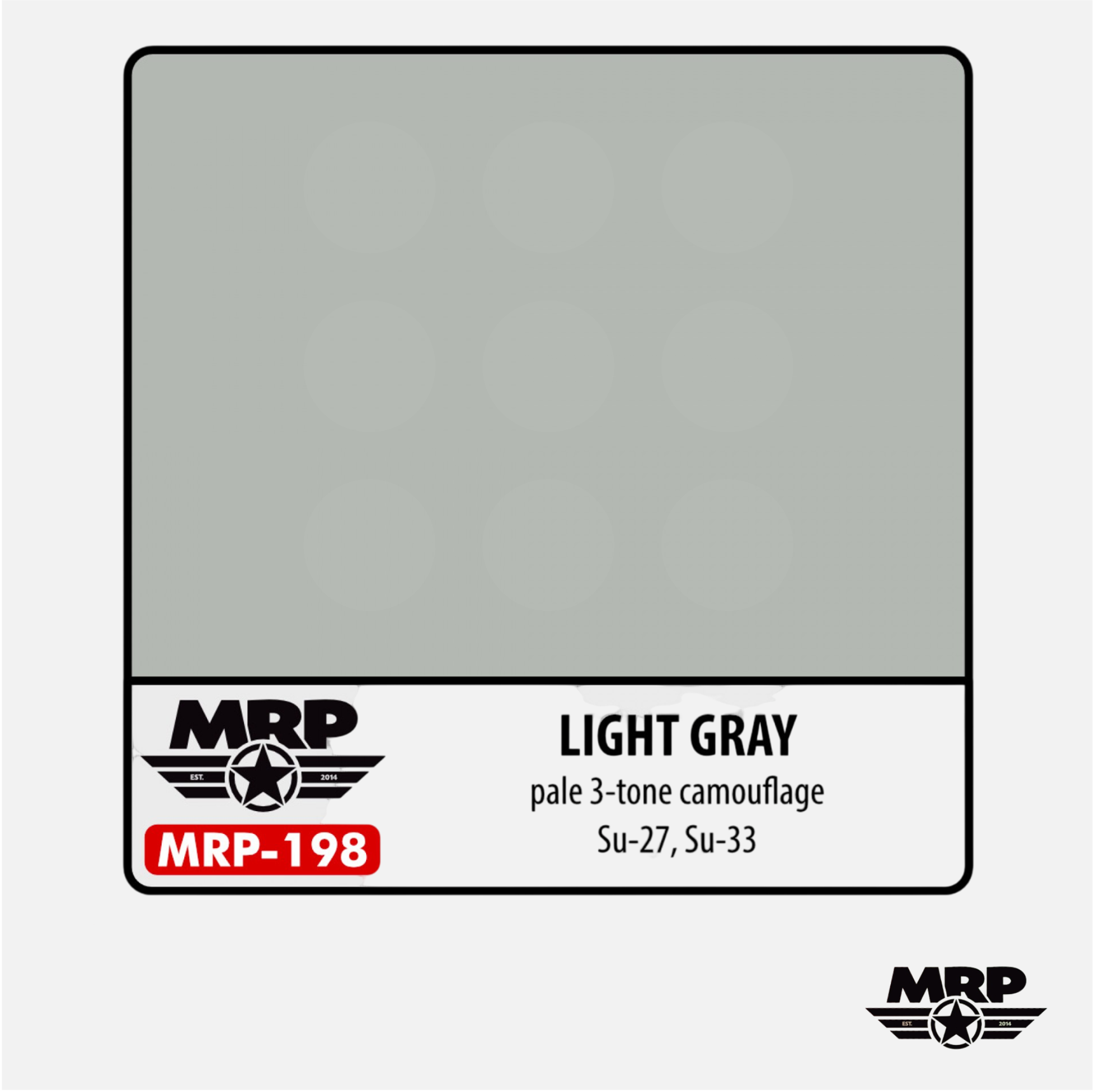 Mr.Paint - Acrylic Lacquer Paint - Light Gray pale 3-tone camouflage Su-27, Su-33 - MRP-198 - Gothaforce