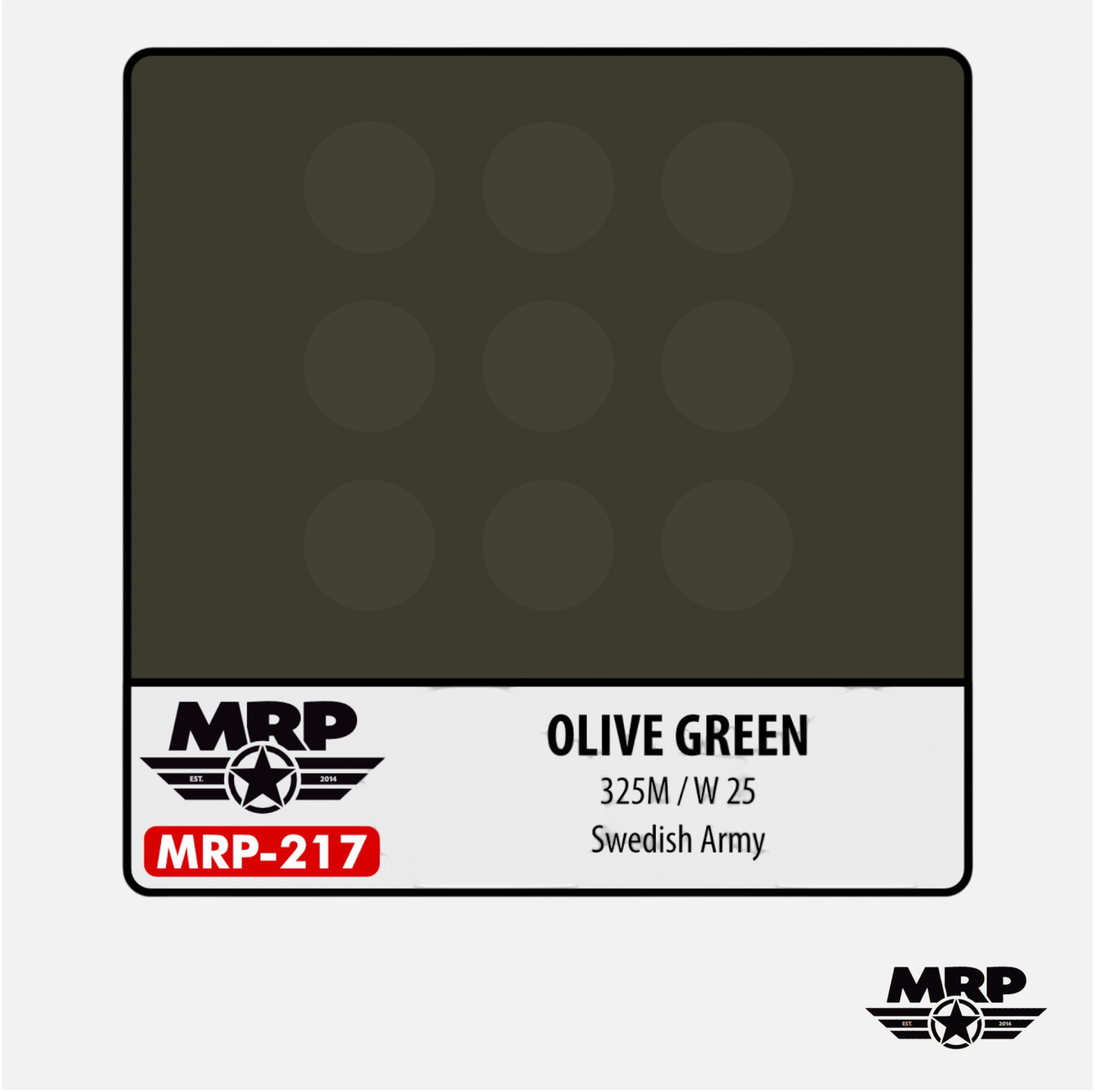 Mr.Paint - Acrylic Lacquer Paint - Olive Green 325M / W25 Swedish Army - MRP-217 - Gothaforce
