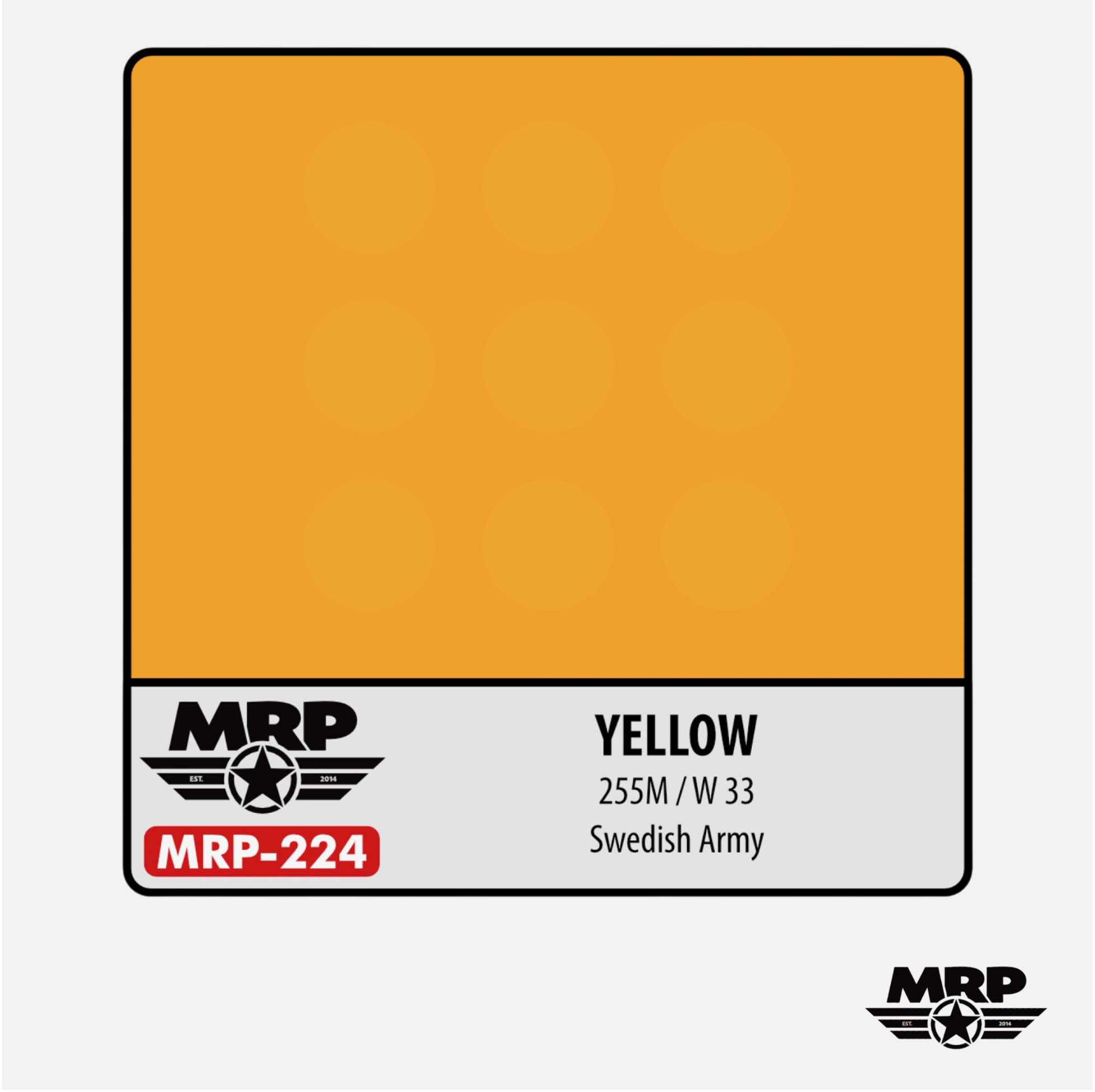 Mr.Paint - Acrylic Lacquer Paint - Yellow 255M / W33 Swedish Army - MRP-224 - Gothaforce