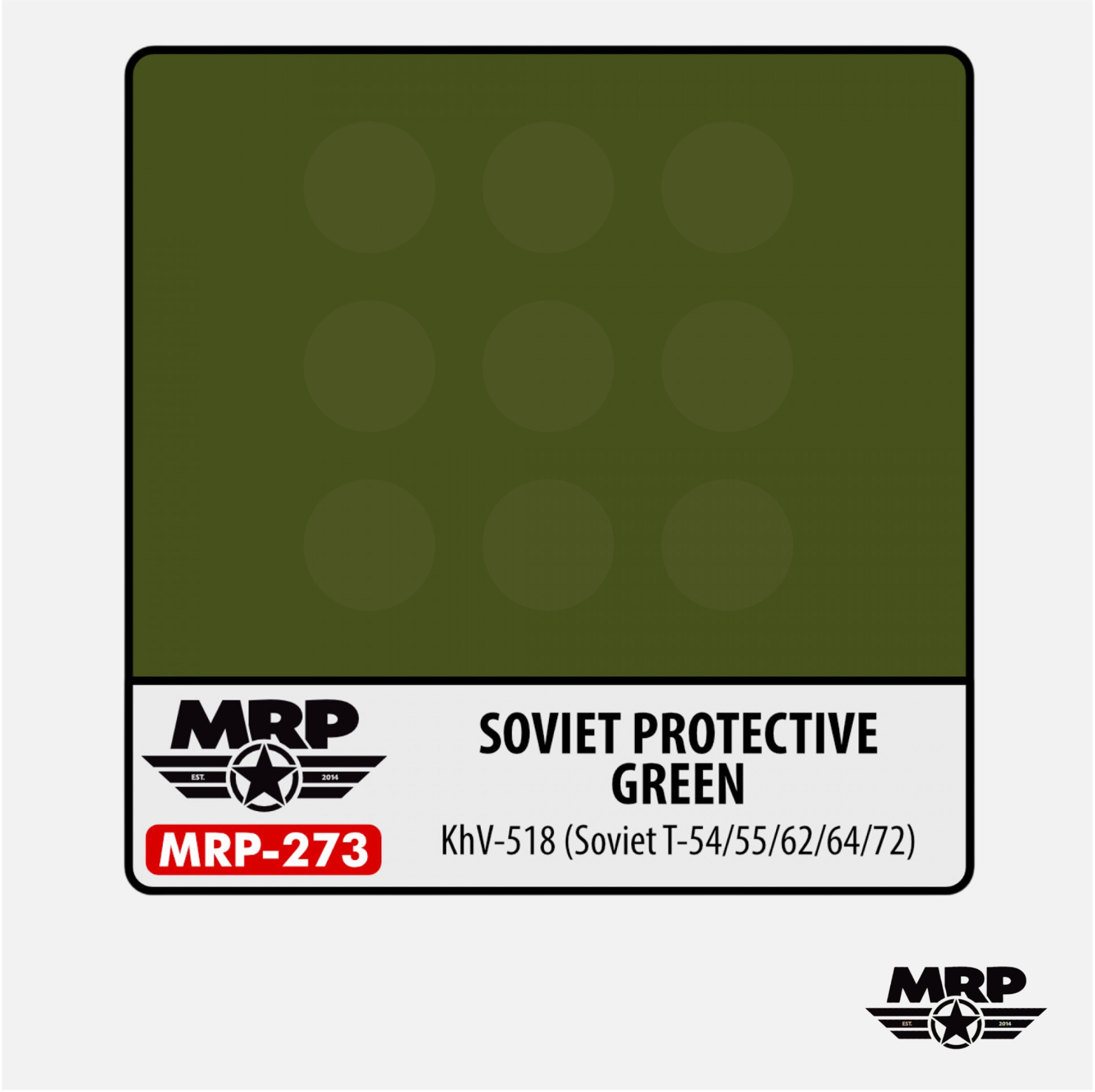 Mr.Paint - Acrylic Lacquer Paint - Soviet Protective Green KhV-518 (Soviet T-54/55/62/64/72) - MRP-273 - Gothaforce