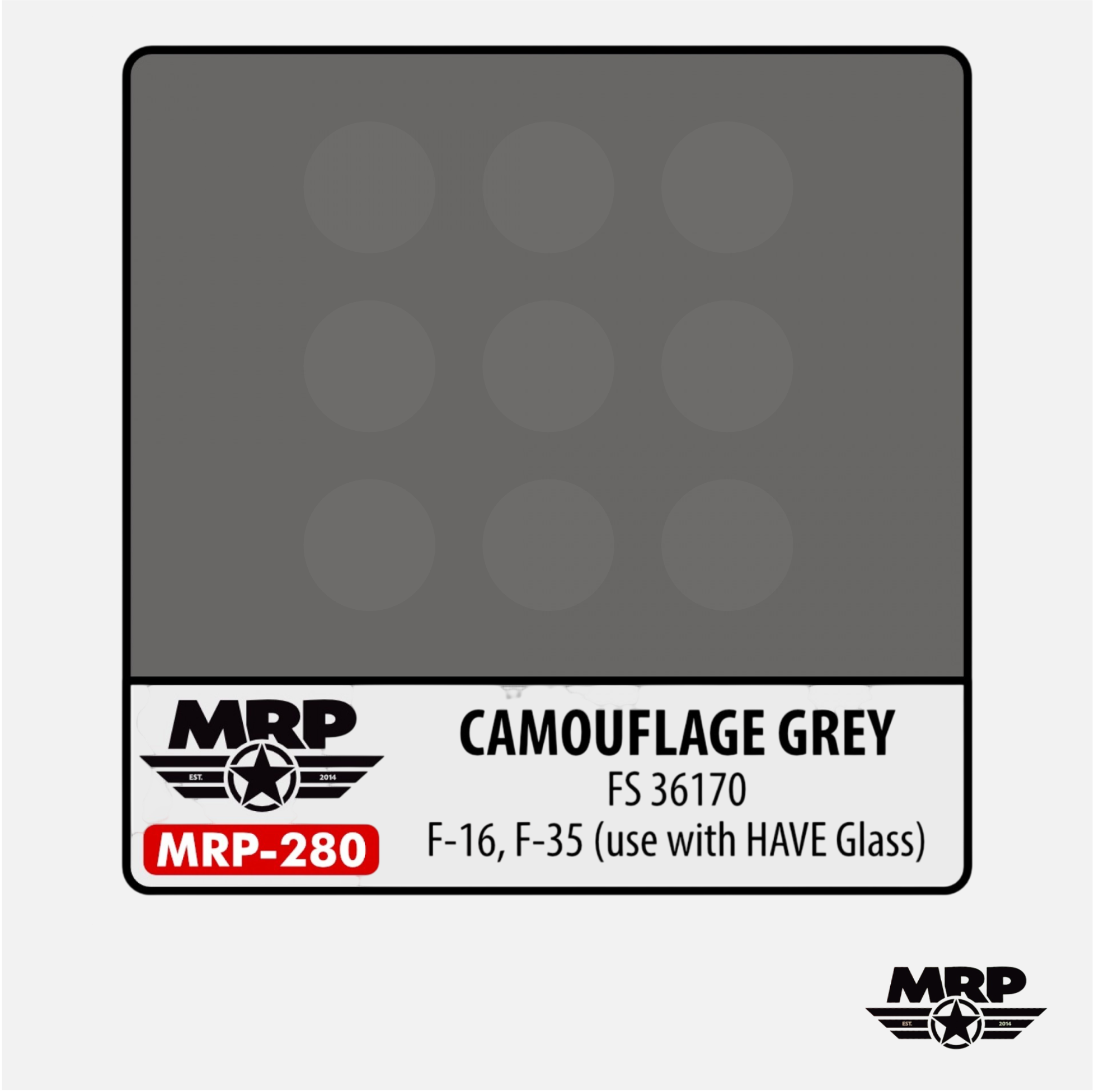 Mr.Paint - Acrylic Lacquer Paint - Camouflage Grey FS 36170 F-16, F-35 (use with HAVE Glass) - MRP-280 - Gothaforce