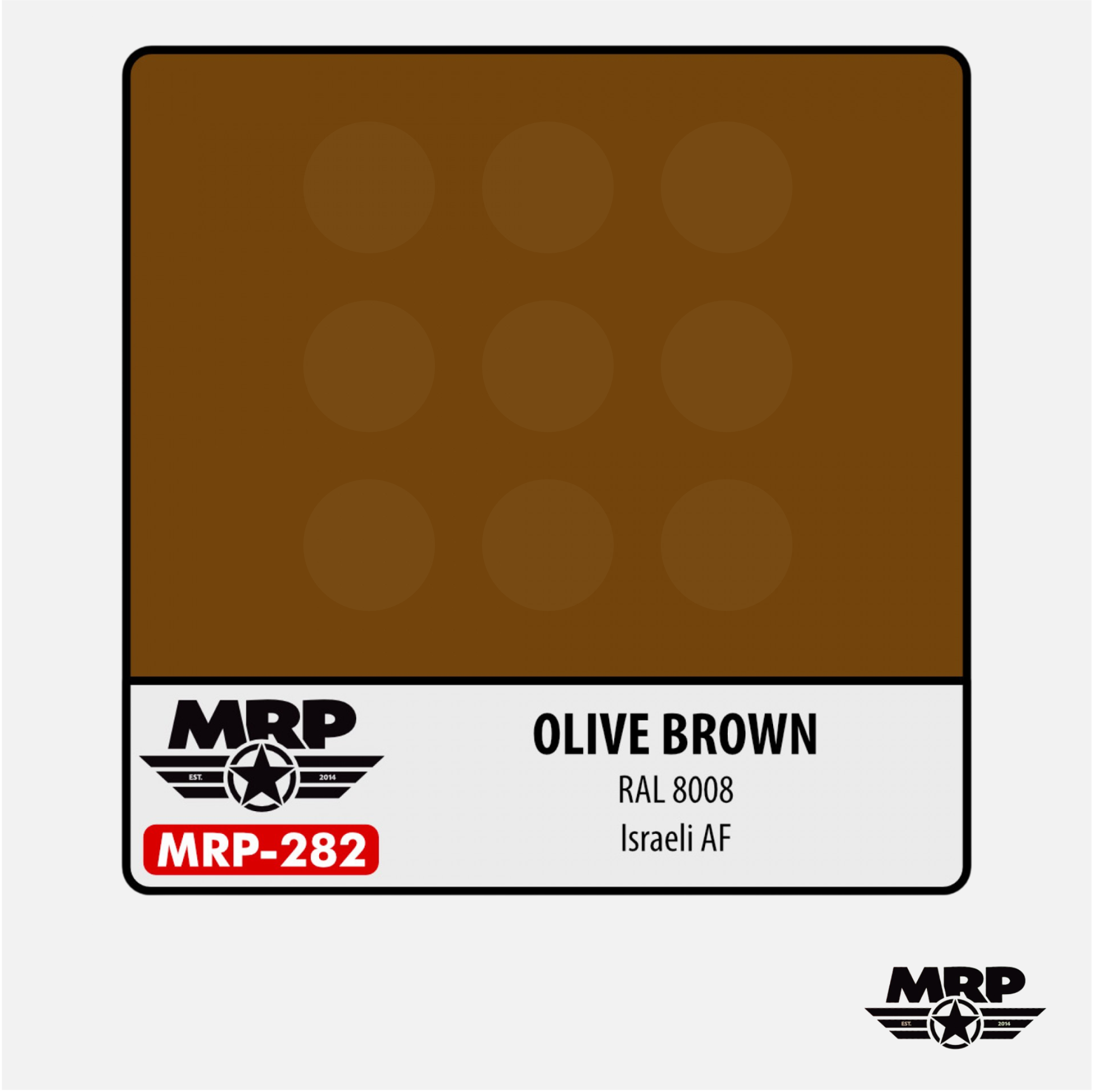 Mr.Paint - Acrylic Lacquer Paint - Olive Brown RAL 8008 Israeli AF - MRP-282 - Gothaforce
