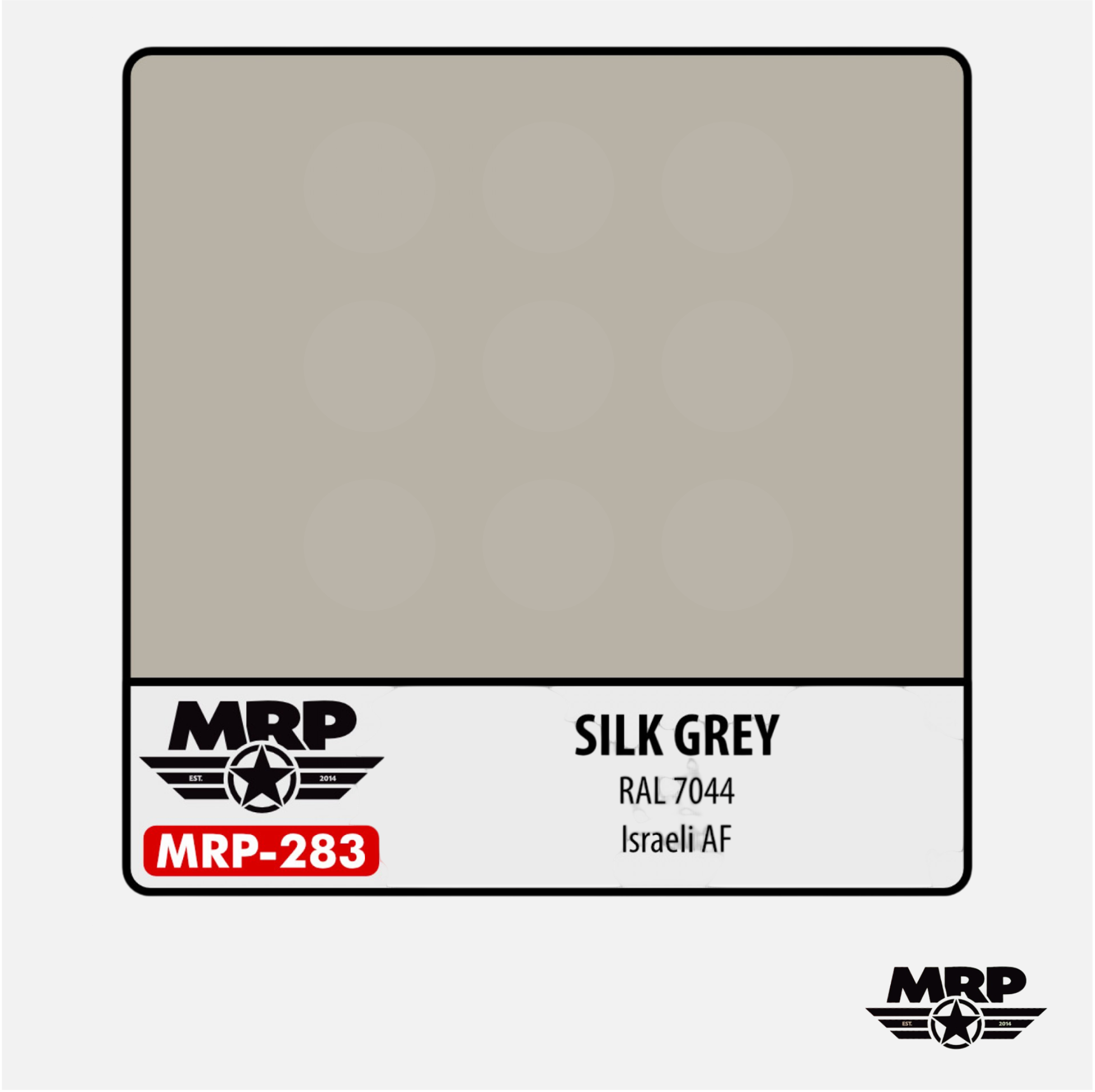 Mr.Paint - Acrylic Lacquer Paint - Silk Grey RAL 7044 Israeli AF - MRP-283 - Gothaforce