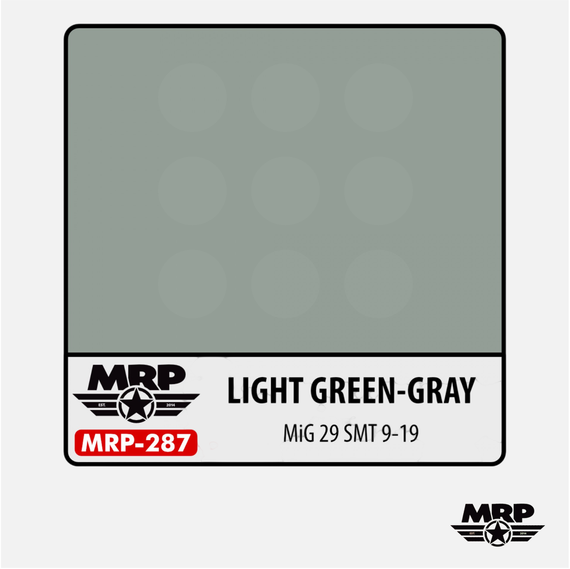 Mr.Paint - Acrylic Lacquer Paint - Light Green-Gray MiG-29 SMT 9-19 - MRP-287 - Gothaforce