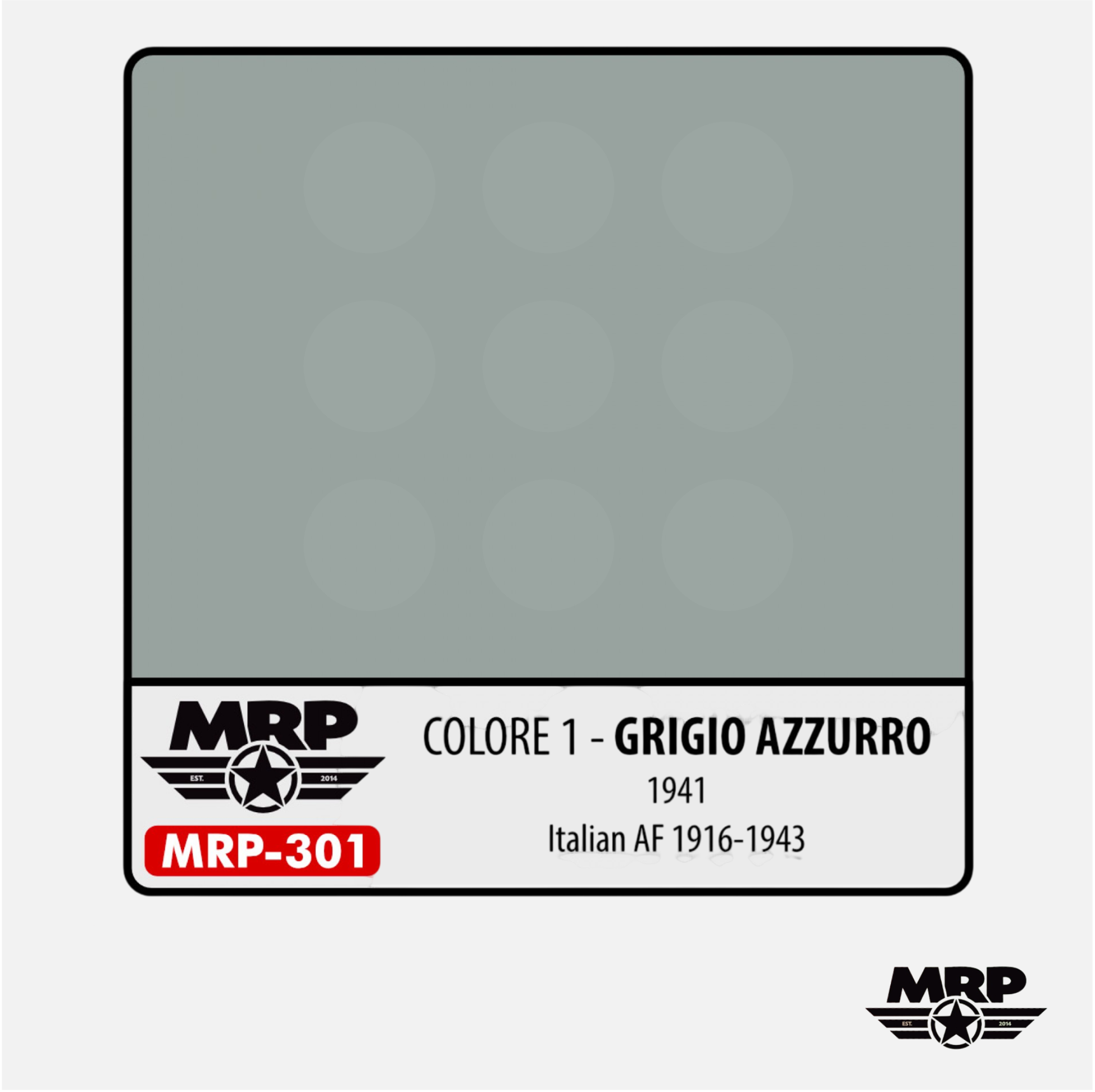 Mr.Paint - Acrylic Lacquer Paint - Colore 1 – Grigio Azzurro – 1941 (Italian AF 1916-43) - MRP-301 - Gothaforce