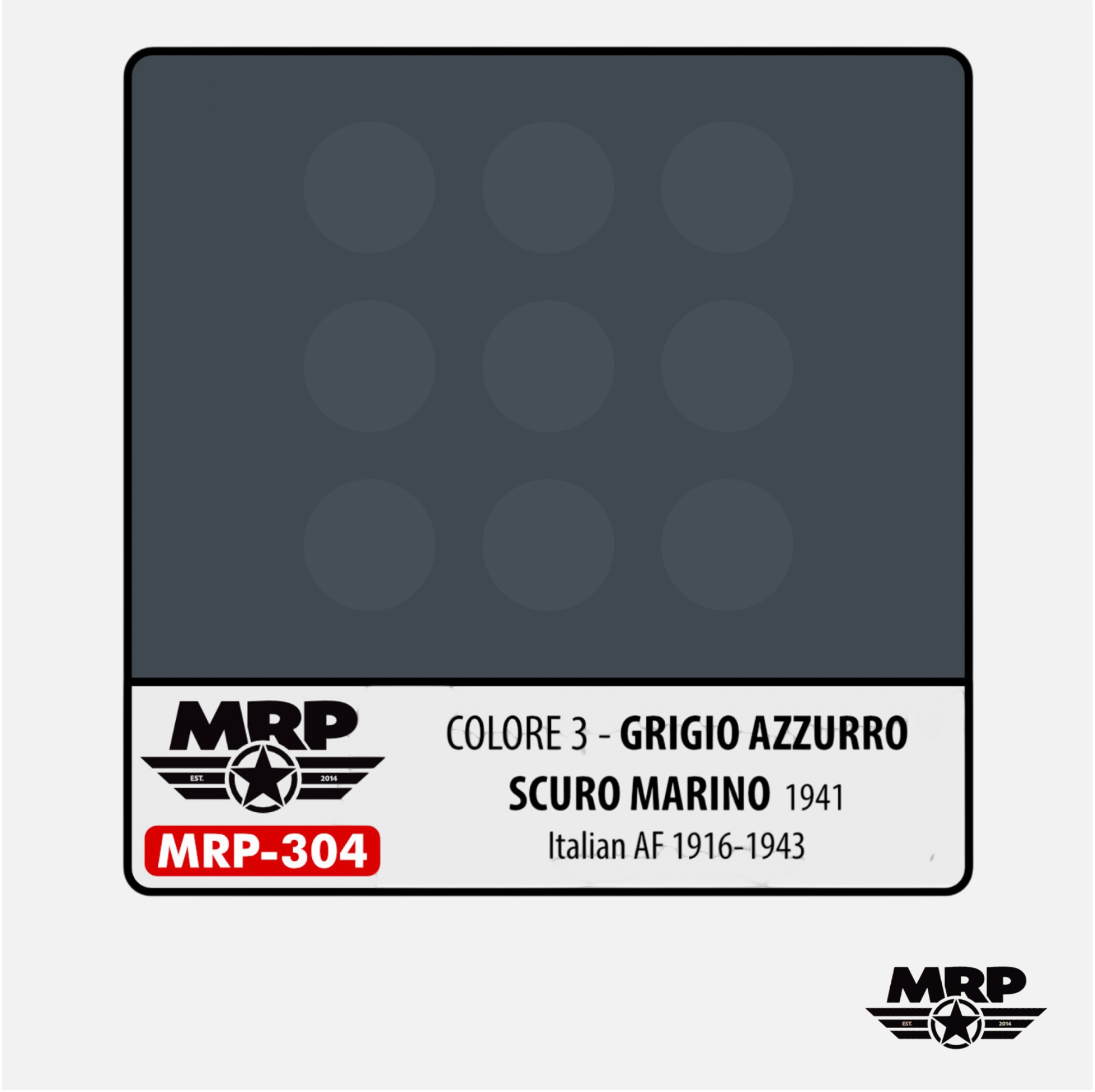 Mr.Paint - Acrylic Lacquer Paint - Colore 3 – Grigio Azzurro Scuro Marino – 1941 (Italian AF 1916-43) - MRP-304 - Gothaforce