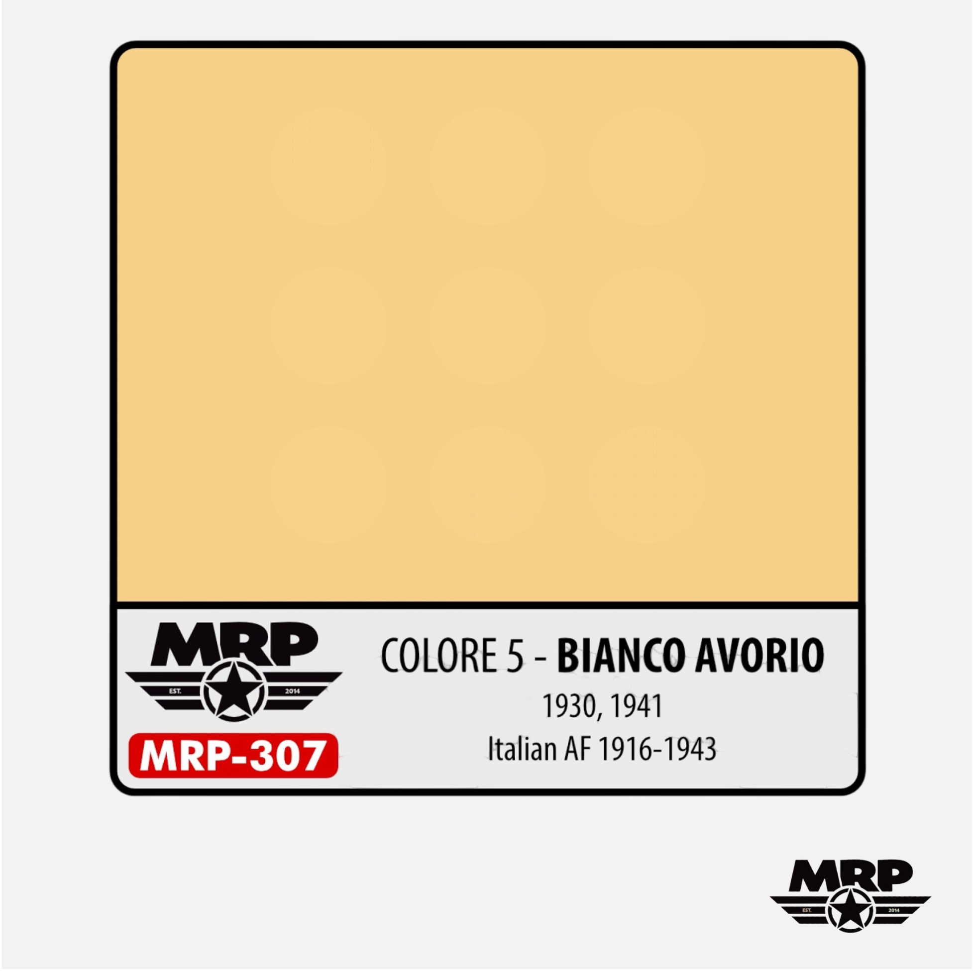 Mr.Paint - Acrylic Lacquer Paint - Colore 5 – Bianco Avorio – 1930, 1941 (Italian AF 1916-43) - MRP-307 - Gothaforce