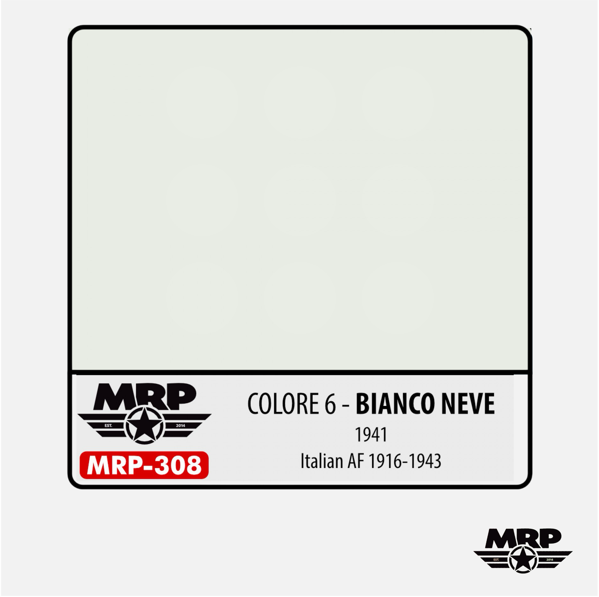 Mr.Paint - Acrylic Lacquer Paint - Colore 6 – Bianco Neve – 1941 (Italian AF 1916-43) - MRP-308 - Gothaforce