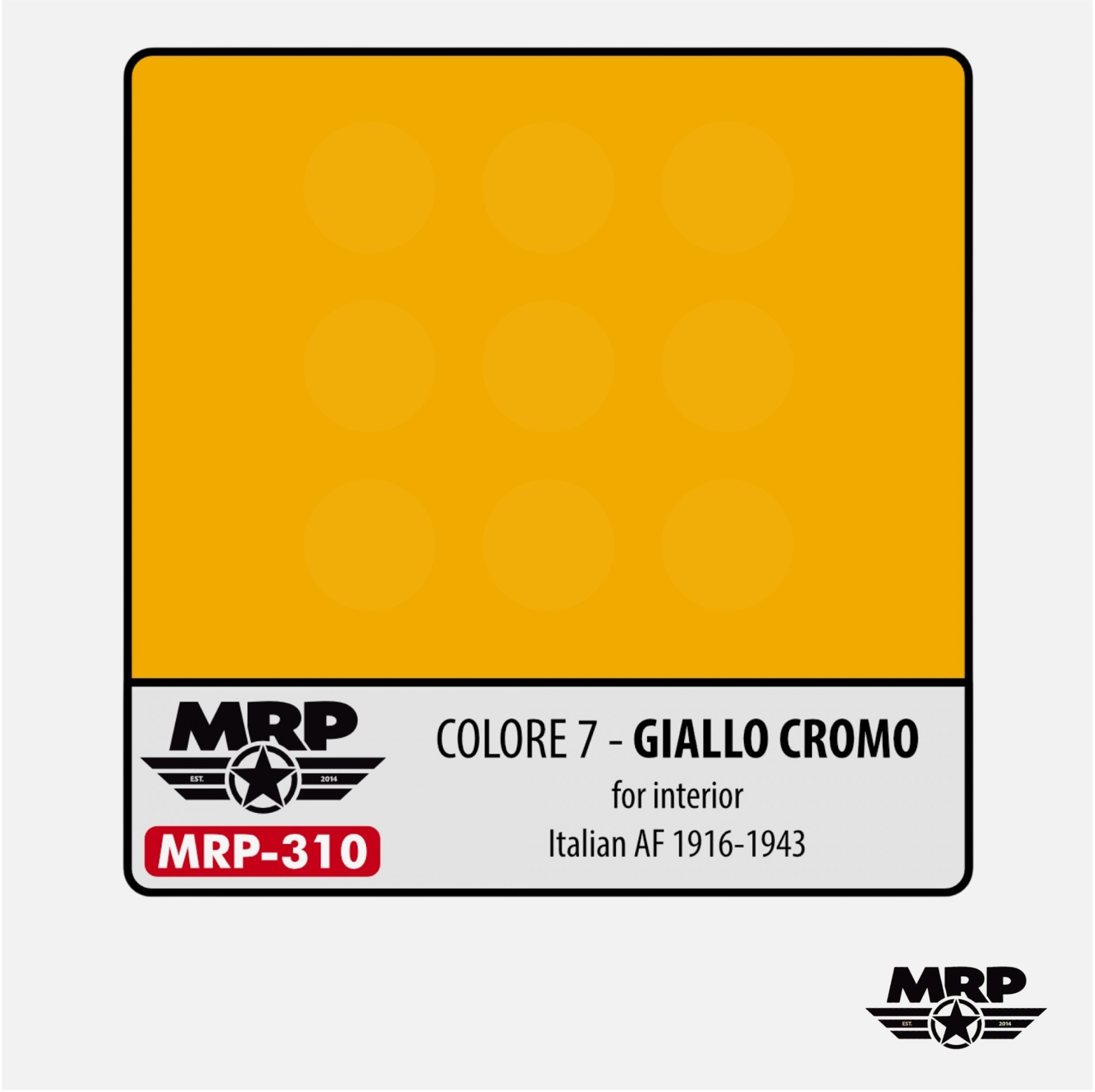 Mr.Paint - Acrylic Lacquer Paint - Colore 7 – Giallo Cromo for interior (Italian AF 1916-43) - MRP-310 - Gothaforce
