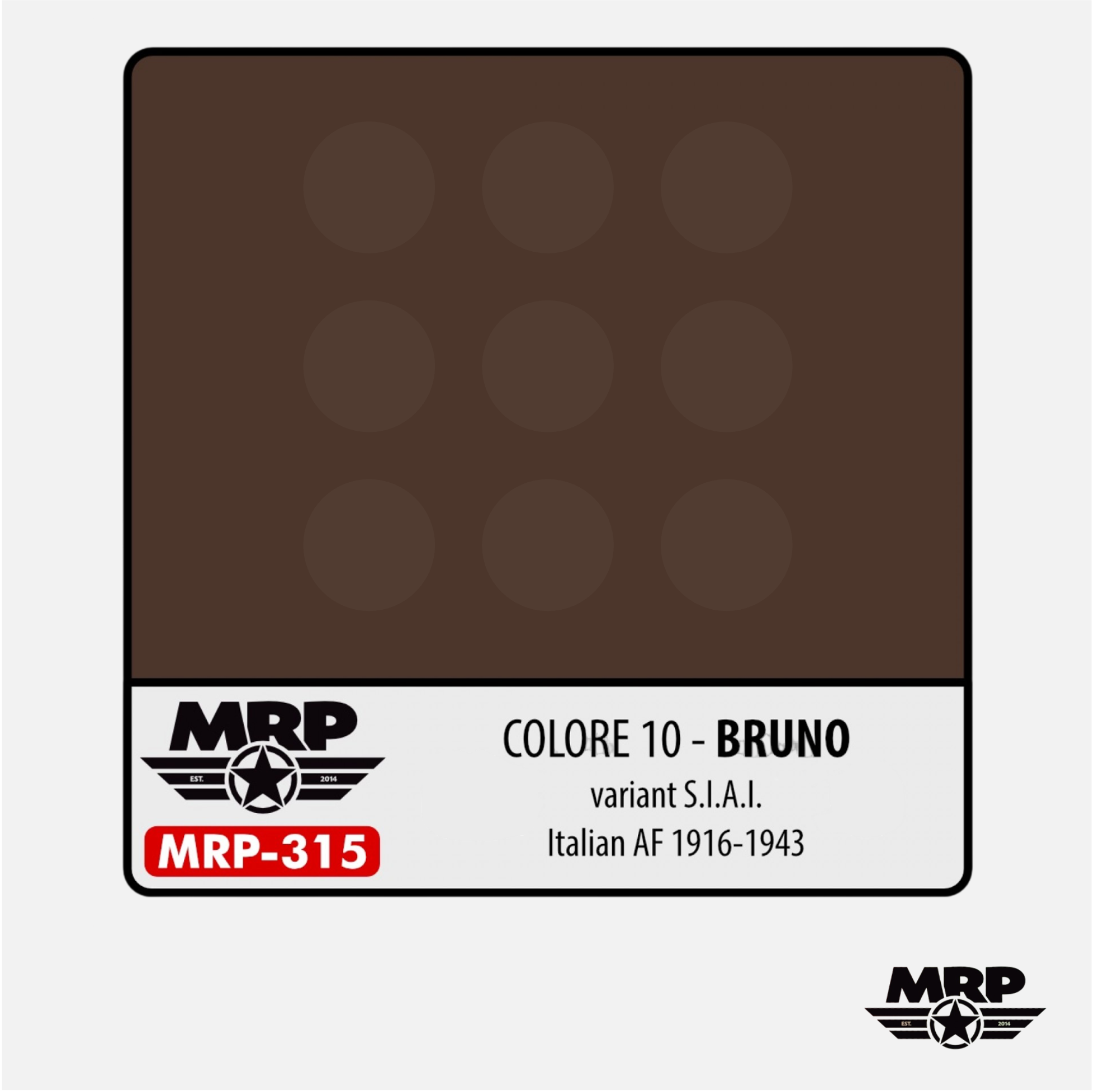 Mr.Paint - Acrylic Lacquer Paint - Colore 10 – Bruno variant S.I.A.I. (Italian AF 1916-43) - MRP-315 - Gothaforce