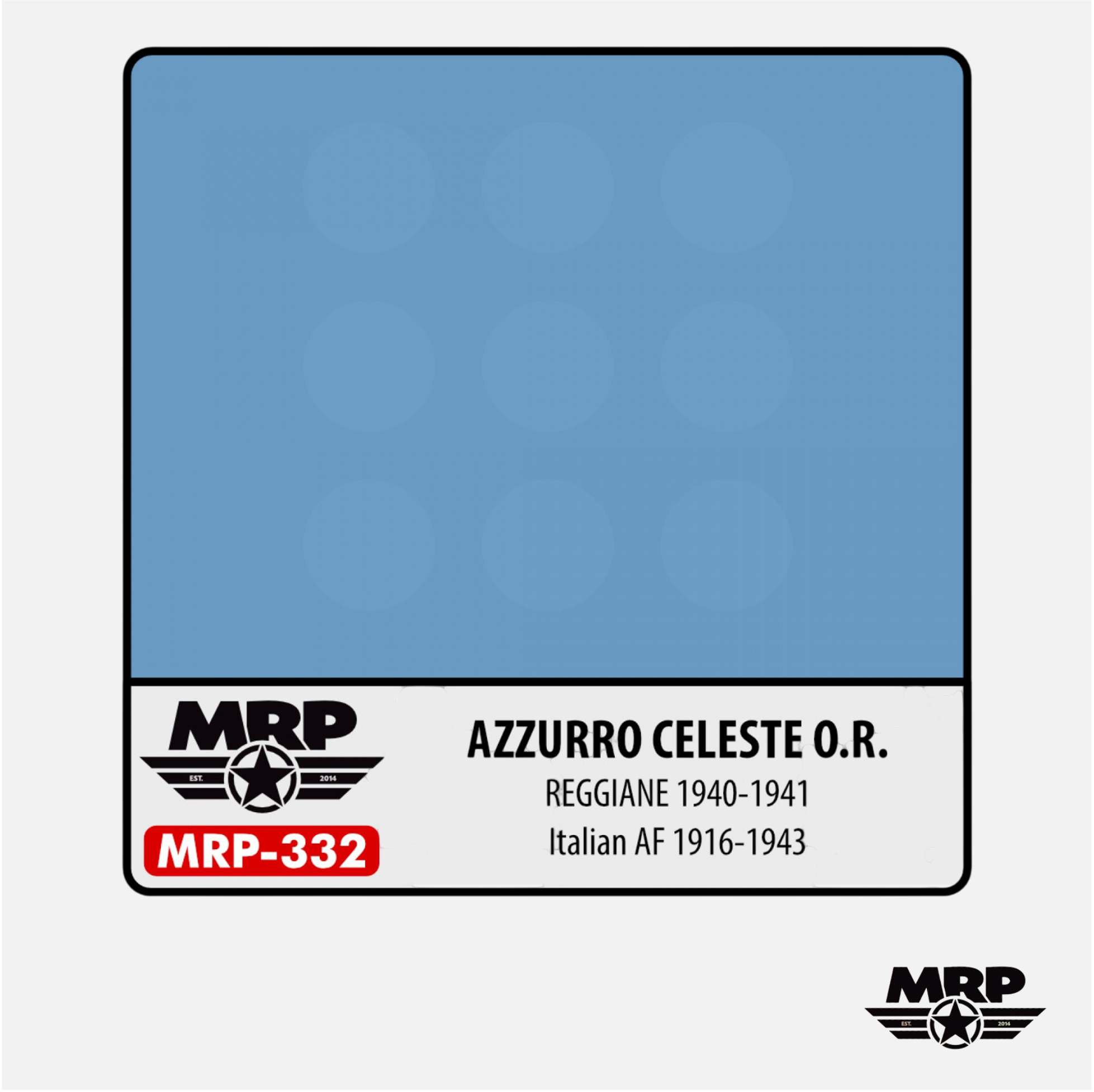 Mr.Paint - Acrylic Lacquer Paint - Azzurro Celeste O.R. – Reggiane 1940-1941 (Italian AF 1916-43) - MRP-332 - Gothaforce