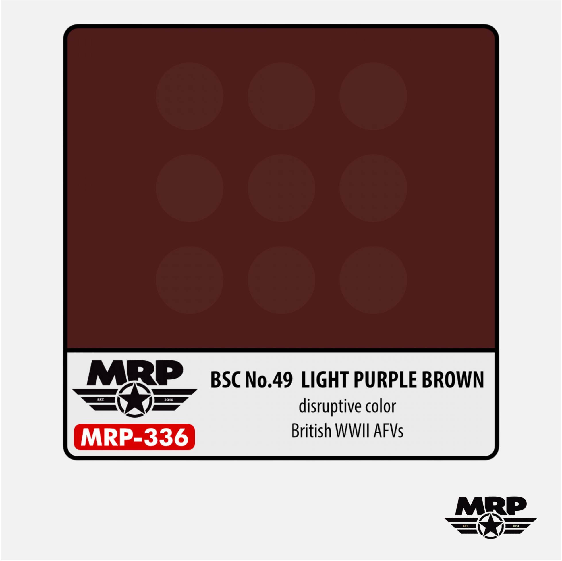 Mr.Paint - Acrylic Lacquer Paint - BSC N° 49 Light Purple Brown - disruptive color - British WWII AFVs - MRP-336 - Gothaforce