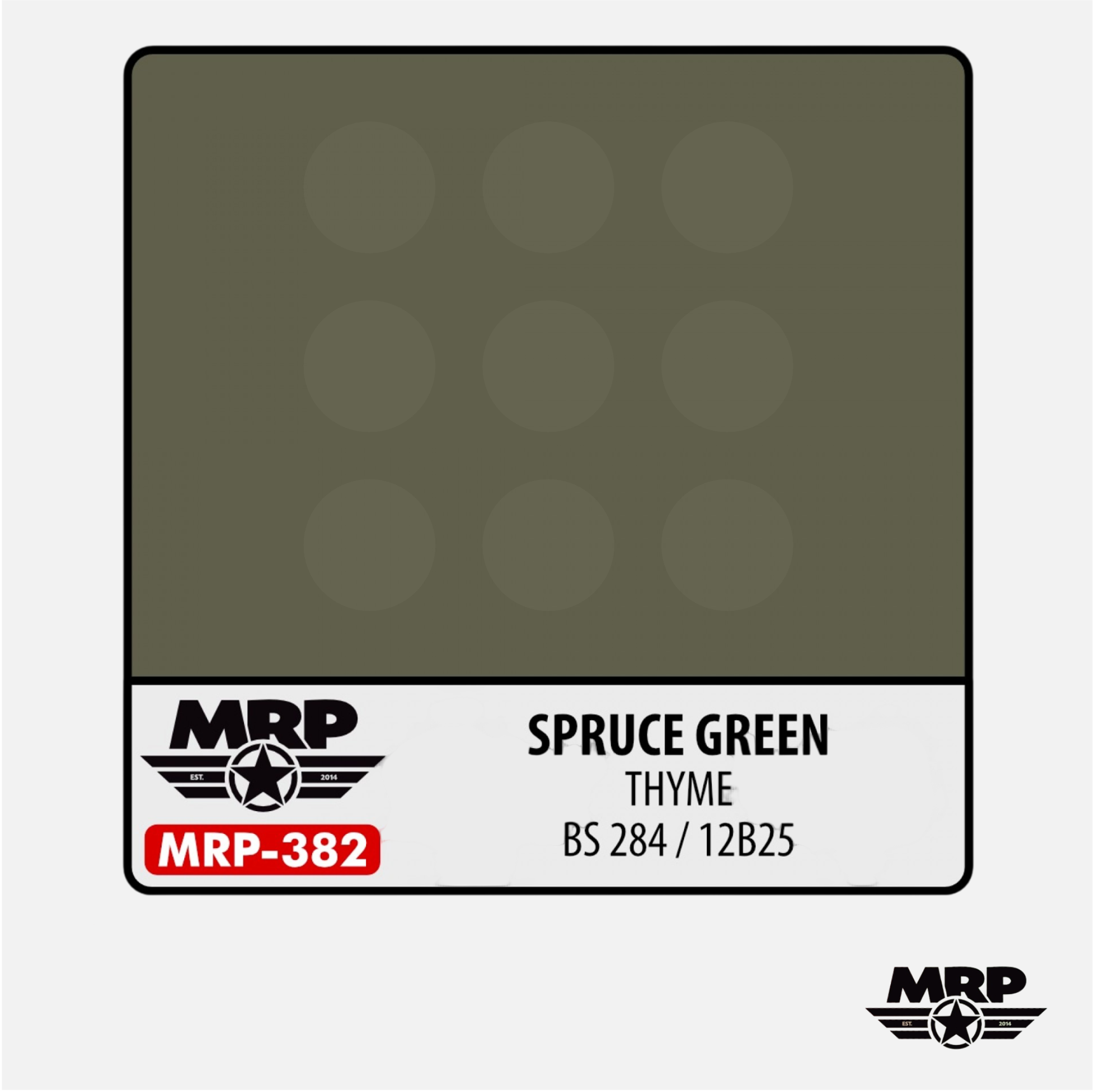 Mr.Paint - Acrylic Lacquer Paint - Spruce Green Thyme BS 284 / 12B25 - MRP-382 - Gothaforce