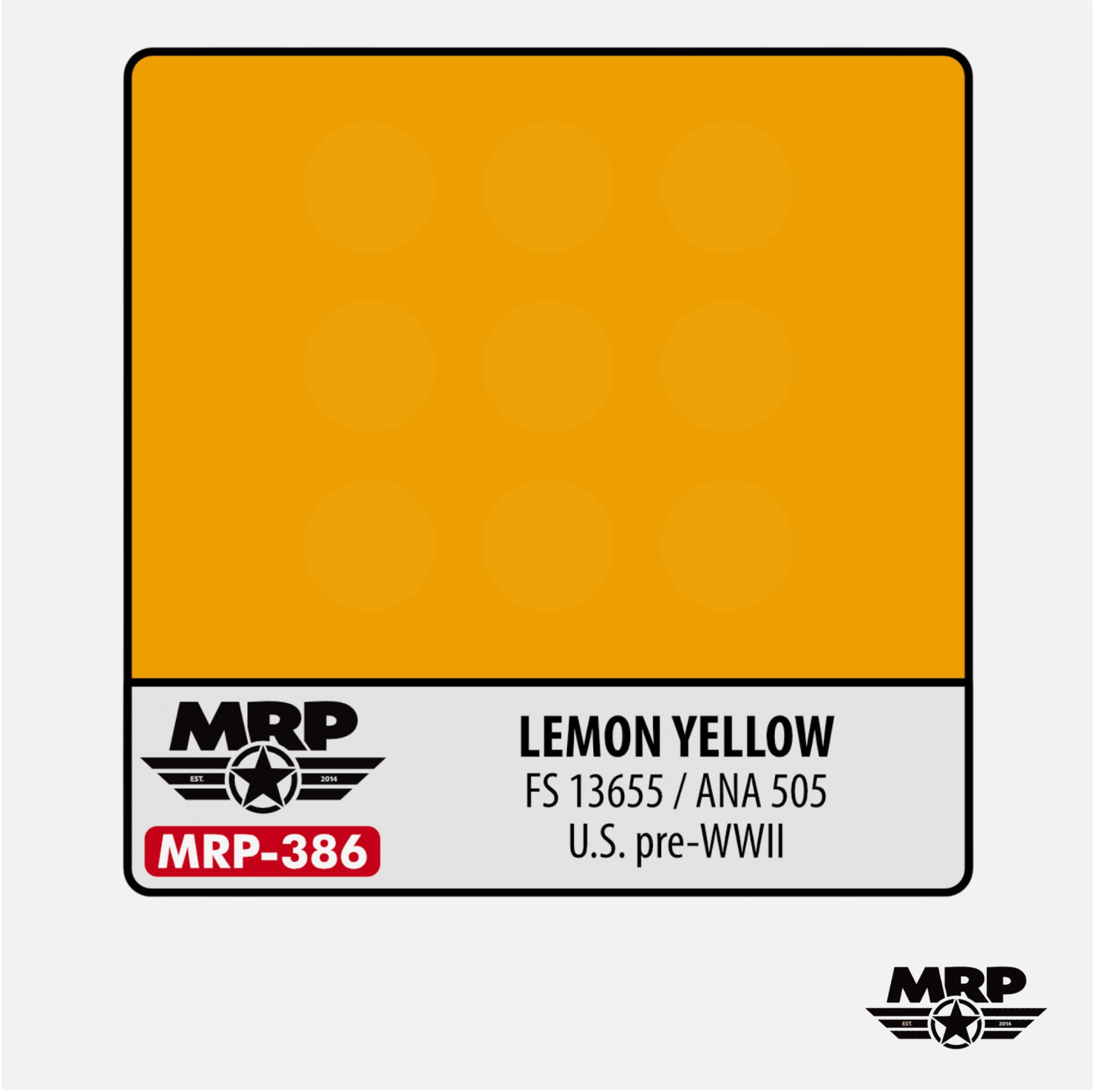 Mr.Paint - Acrylic Lacquer Paint - Lemon Yellow FS 13655 / ANA 604 US pre-WWII - MRP-386 - Gothaforce