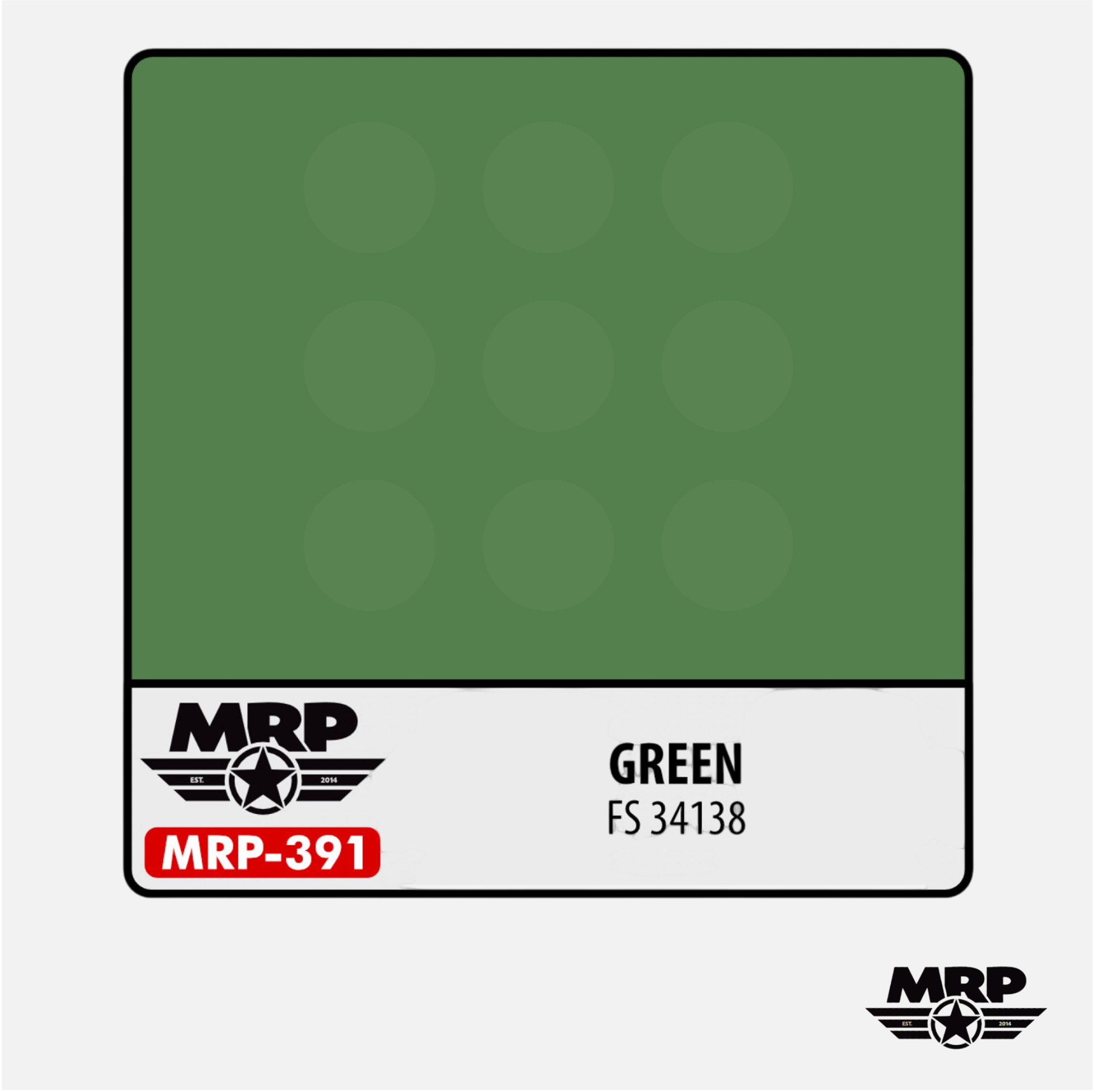 Mr.Paint - Acrylic Lacquer Paint - Green FS 34138 - MRP-391 - Gothaforce