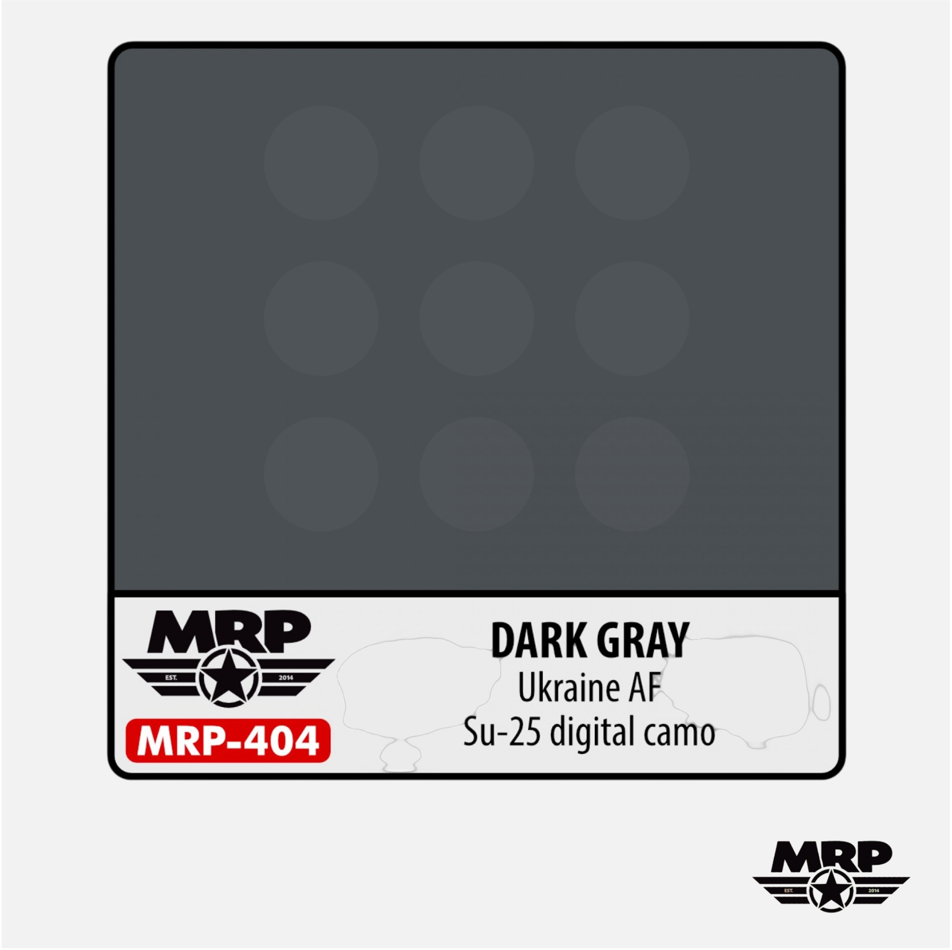 Mr.Paint - Acrylic Lacquer Paint - Dark Gray Ukraine AF Su-25 digital camo - MRP-404 - Gothaforce