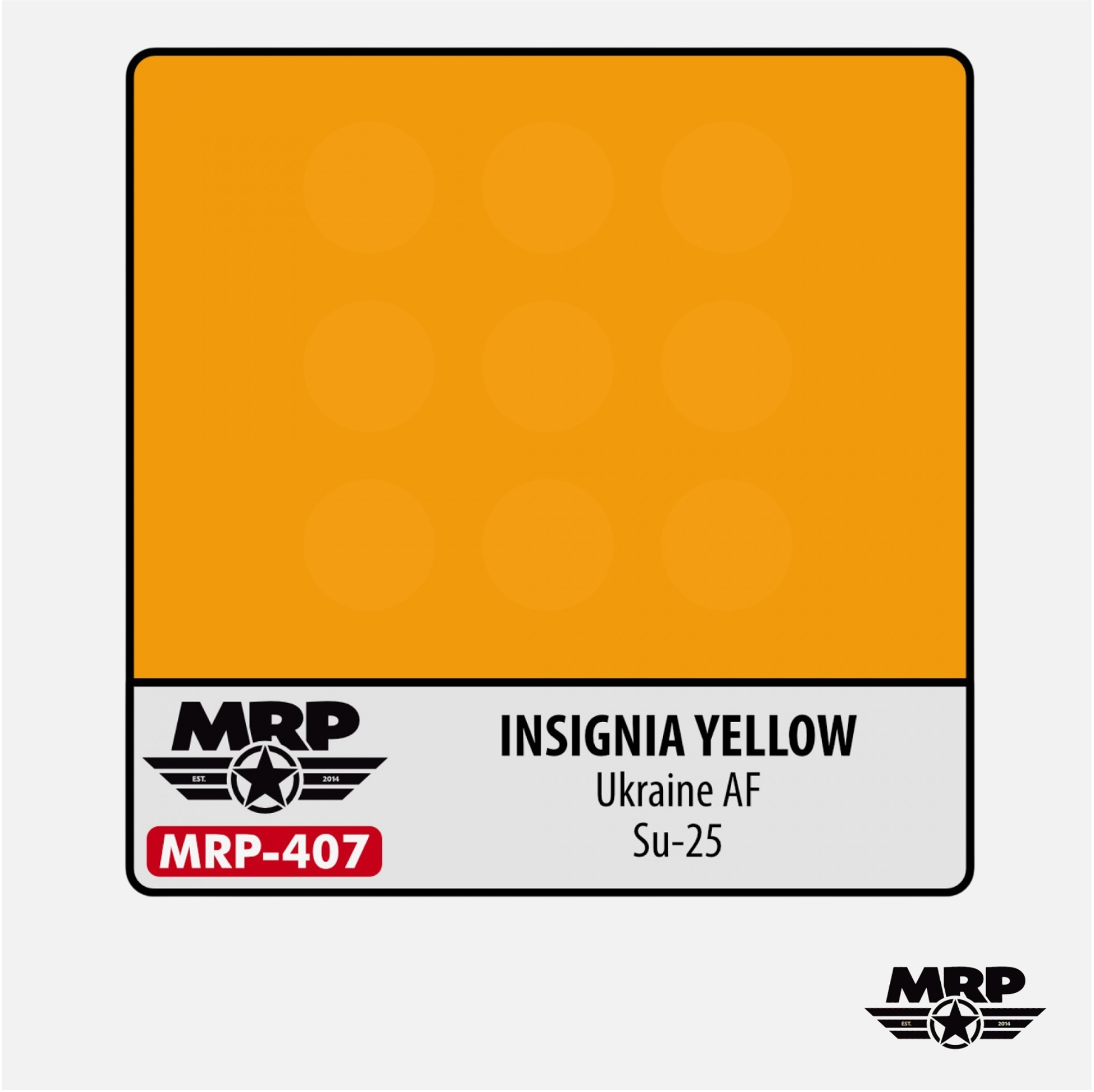 Mr.Paint - Acrylic Lacquer Paint - Insignia Yellow Ukraine AF Su-25 - MRP-407 - Gothaforce