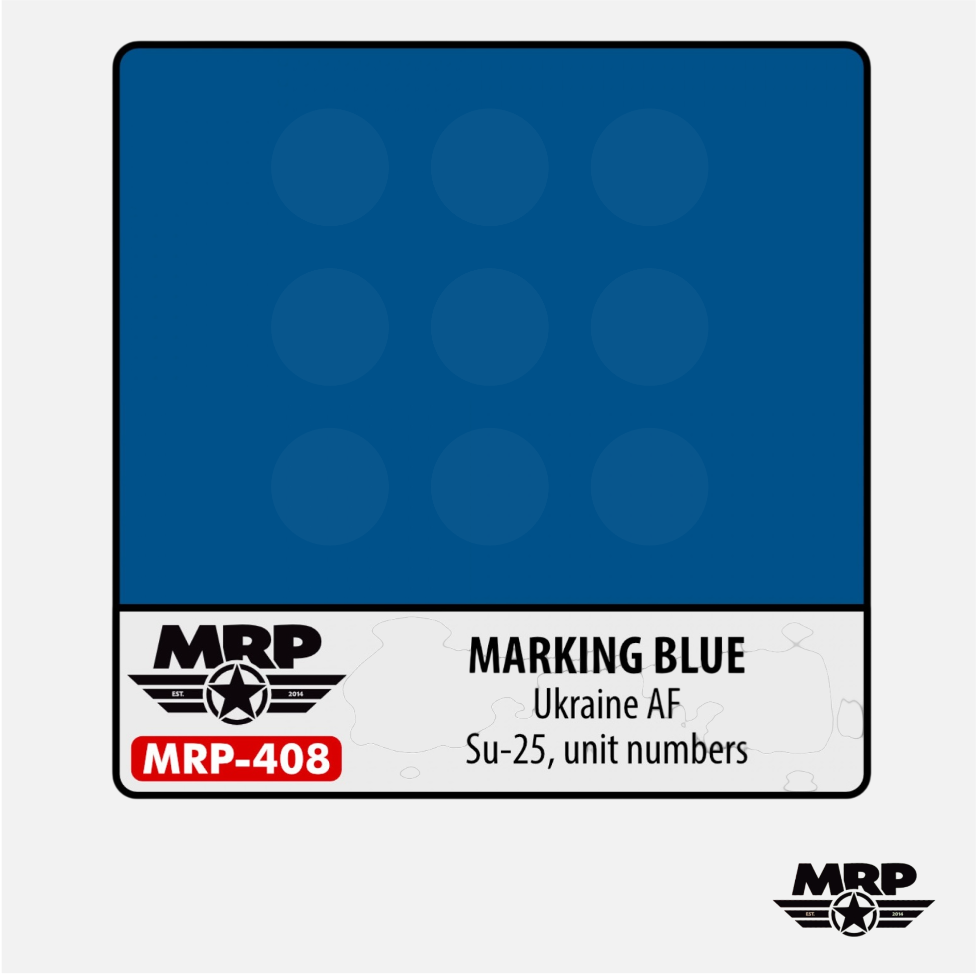 Mr.Paint - Acrylic Lacquer Paint - Marking Blue Ukraine AF Su-25, unit numbers - MRP-408 - Gothaforce