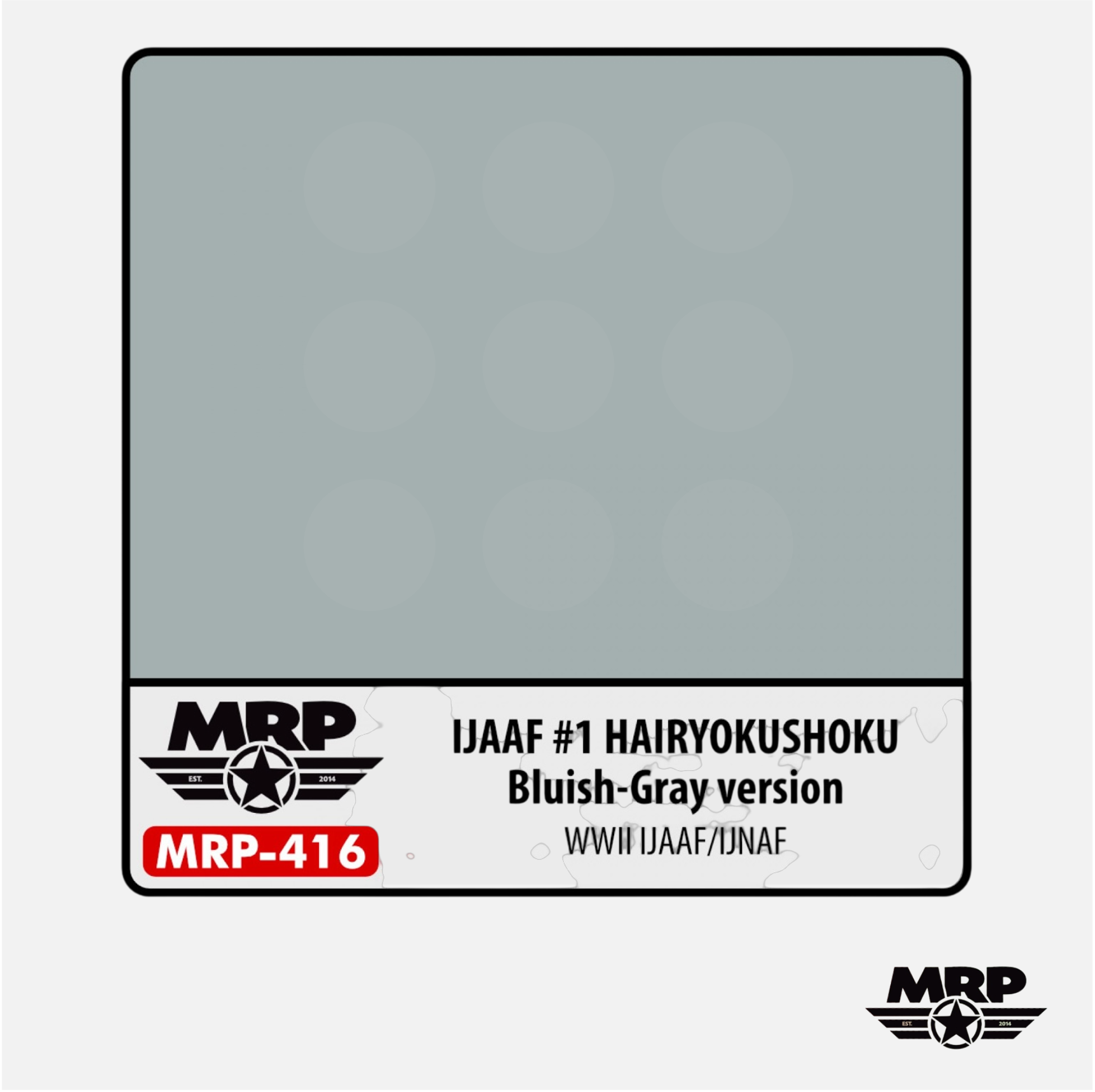 Mr.Paint - Acrylic Lacquer Paint - IJAAF #1 Hai Ryoku Shoku Bluish-Gray version WWII IJAAF/IJNAF - MRP-416 - Gothaforce