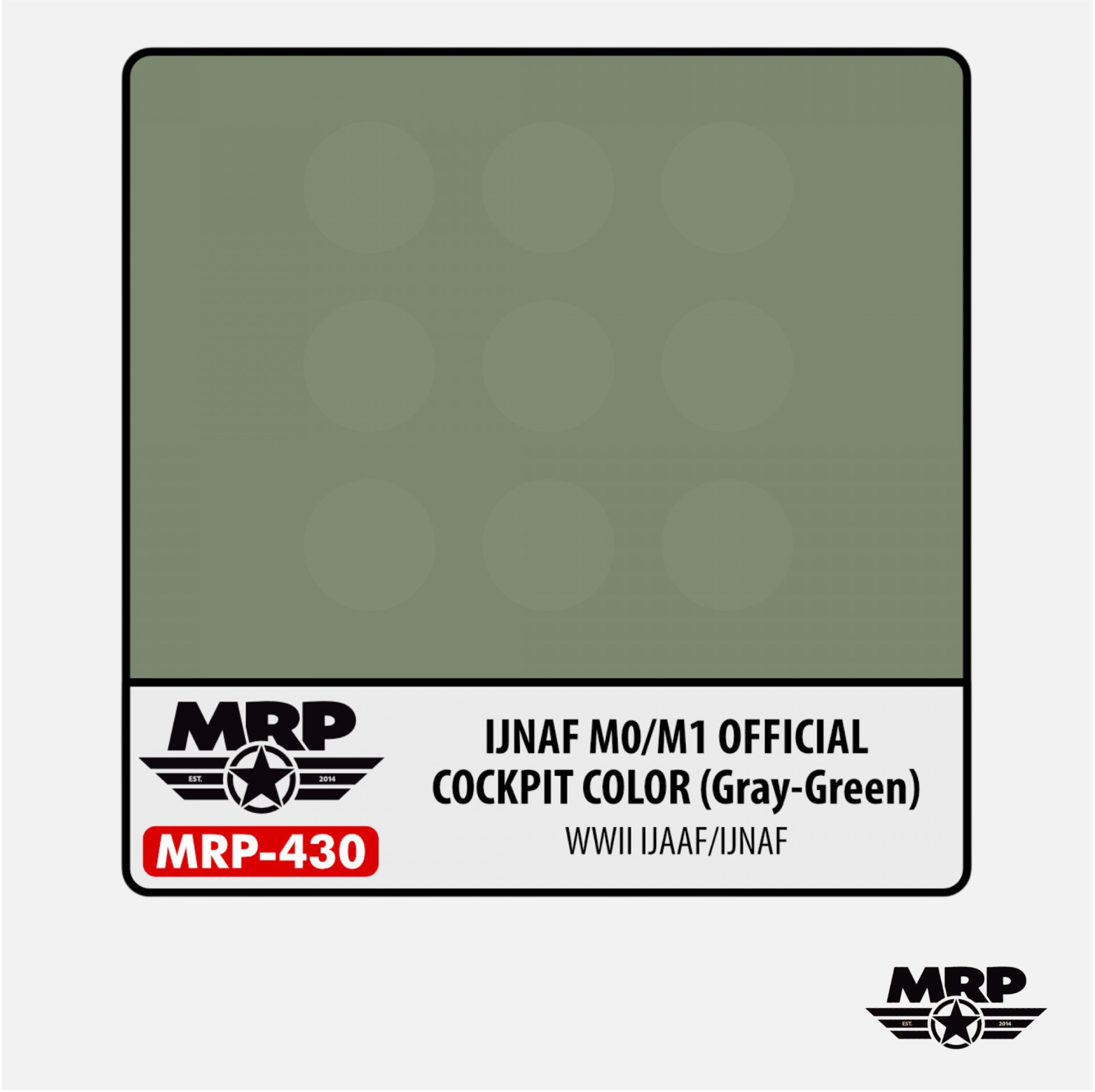 Mr.Paint - Acrylic Lacquer Paint - IJNAF M0/M1 Official Cockpit Color (Gray-Green) WWII IJAAF/IJNAF - MRP-430 - Gothaforce