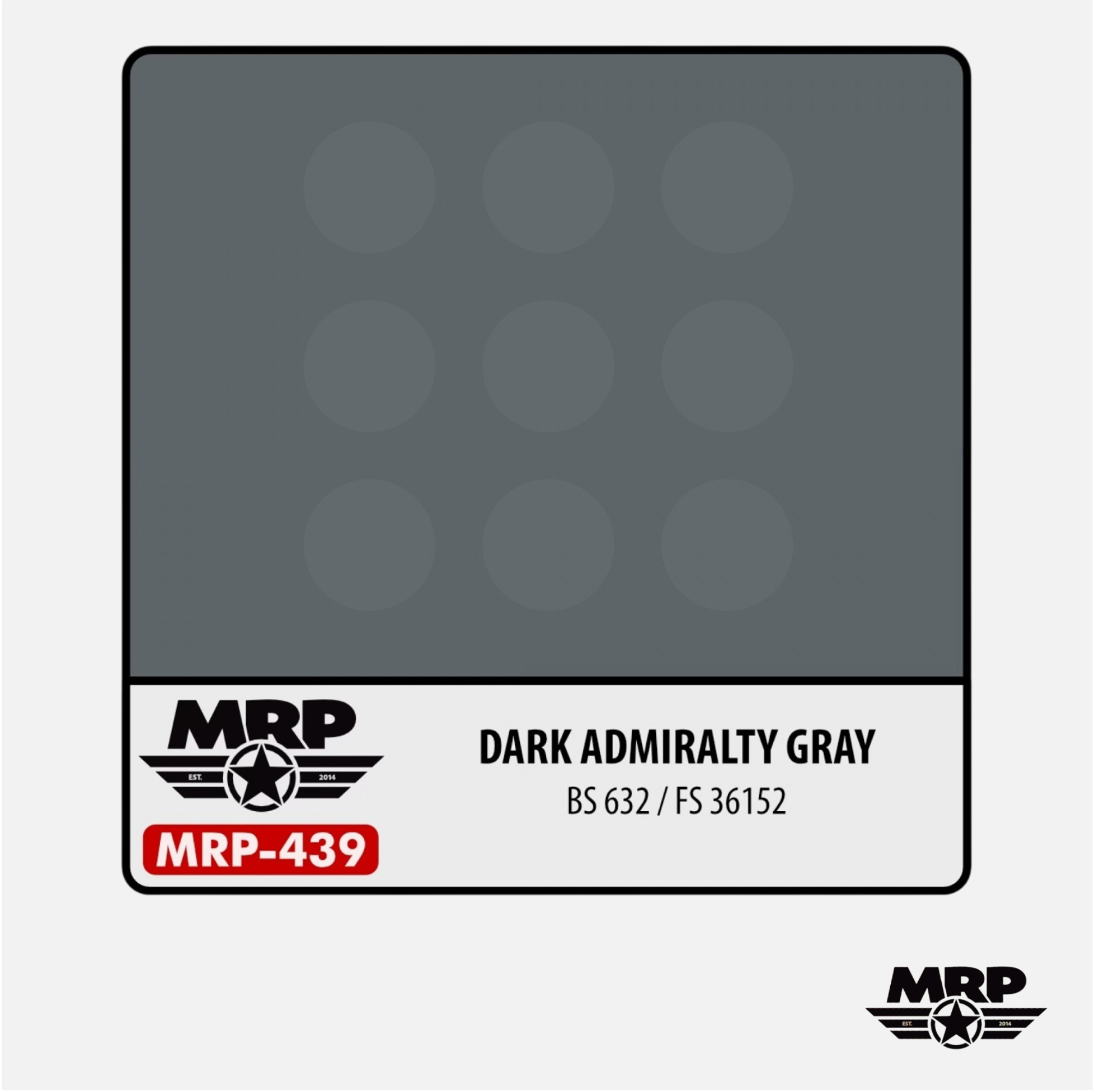 Mr.Paint - Acrylic Lacquer Paint - Dark Admiralty Gray BS 632 / FS 36152 - MRP-439 - Gothaforce