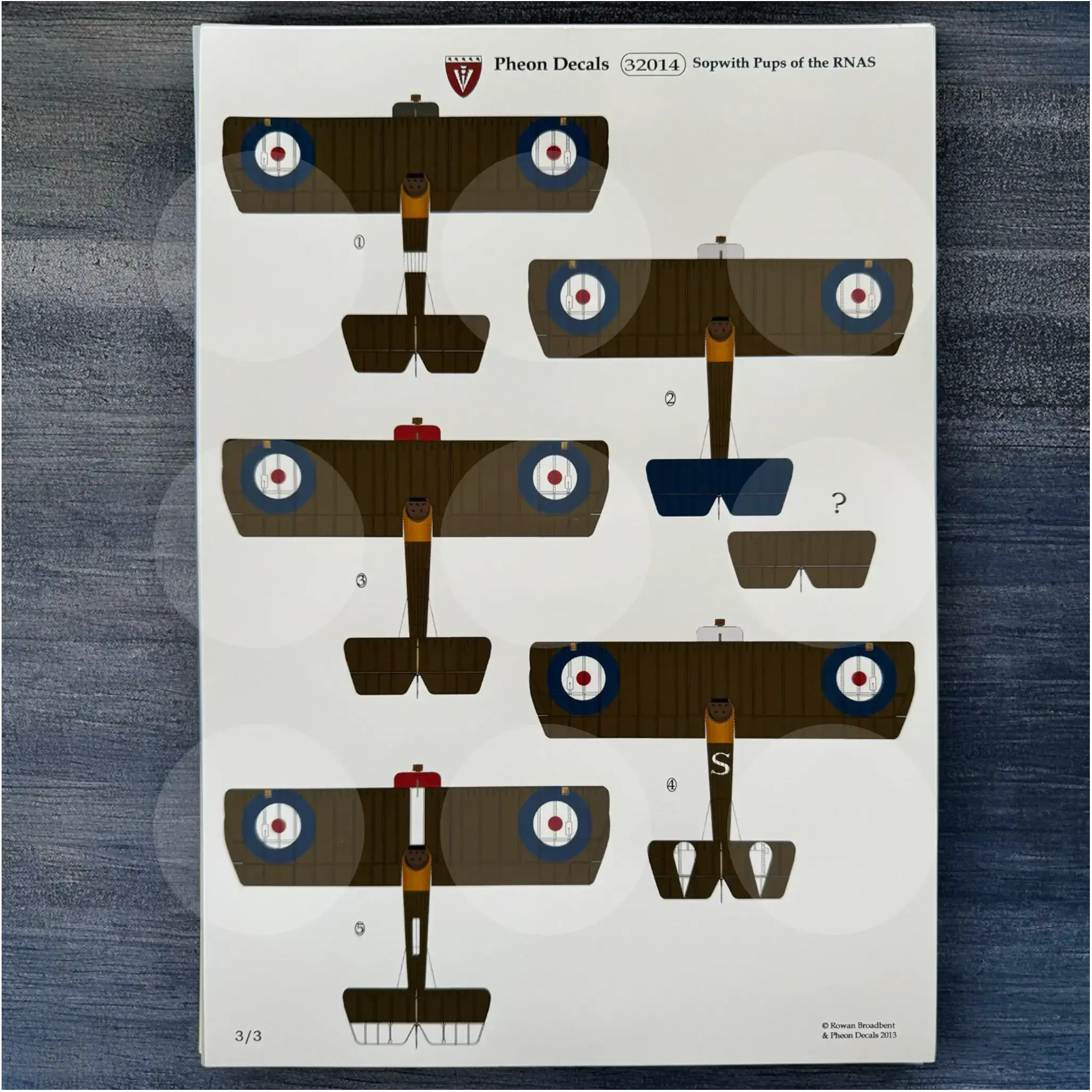 Pheon Decals - Sopwith Pups of the RNAS - 1/3 scale - 32014